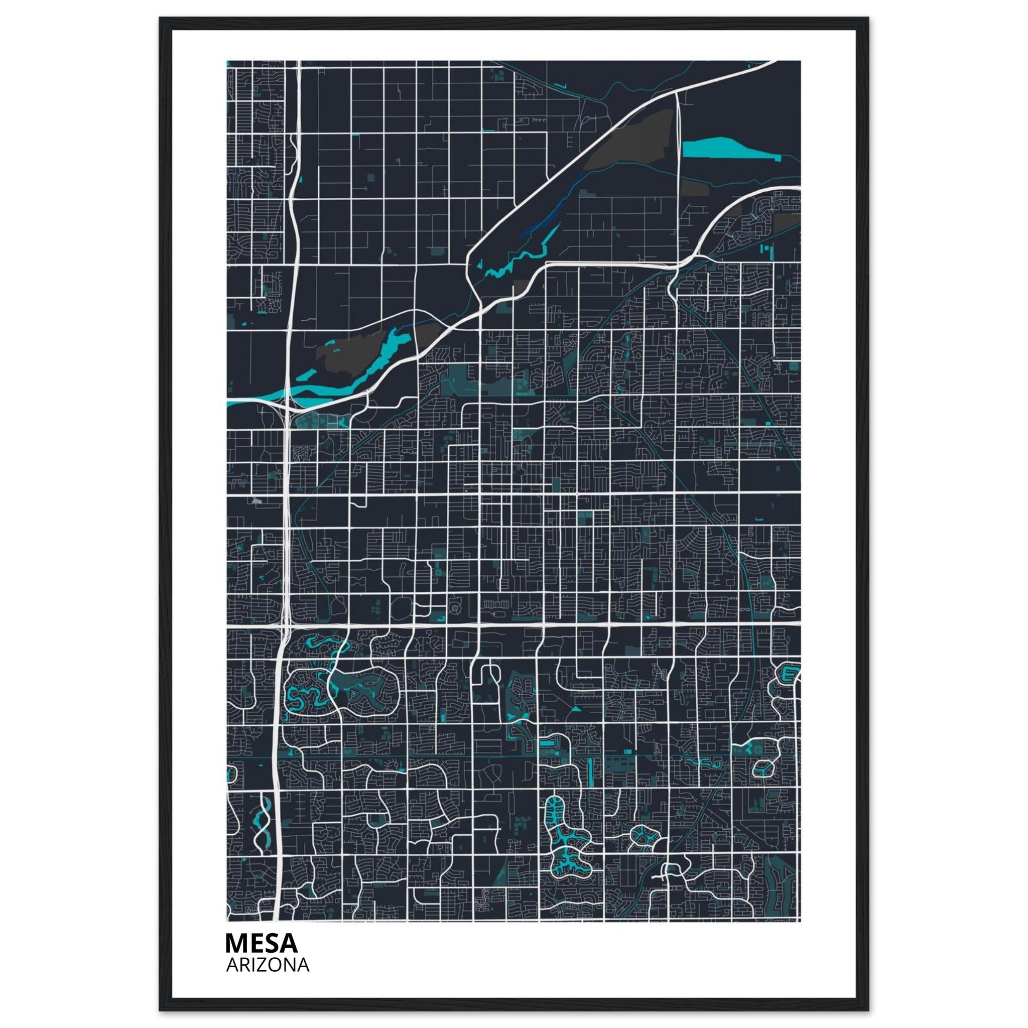 mesa map poster print