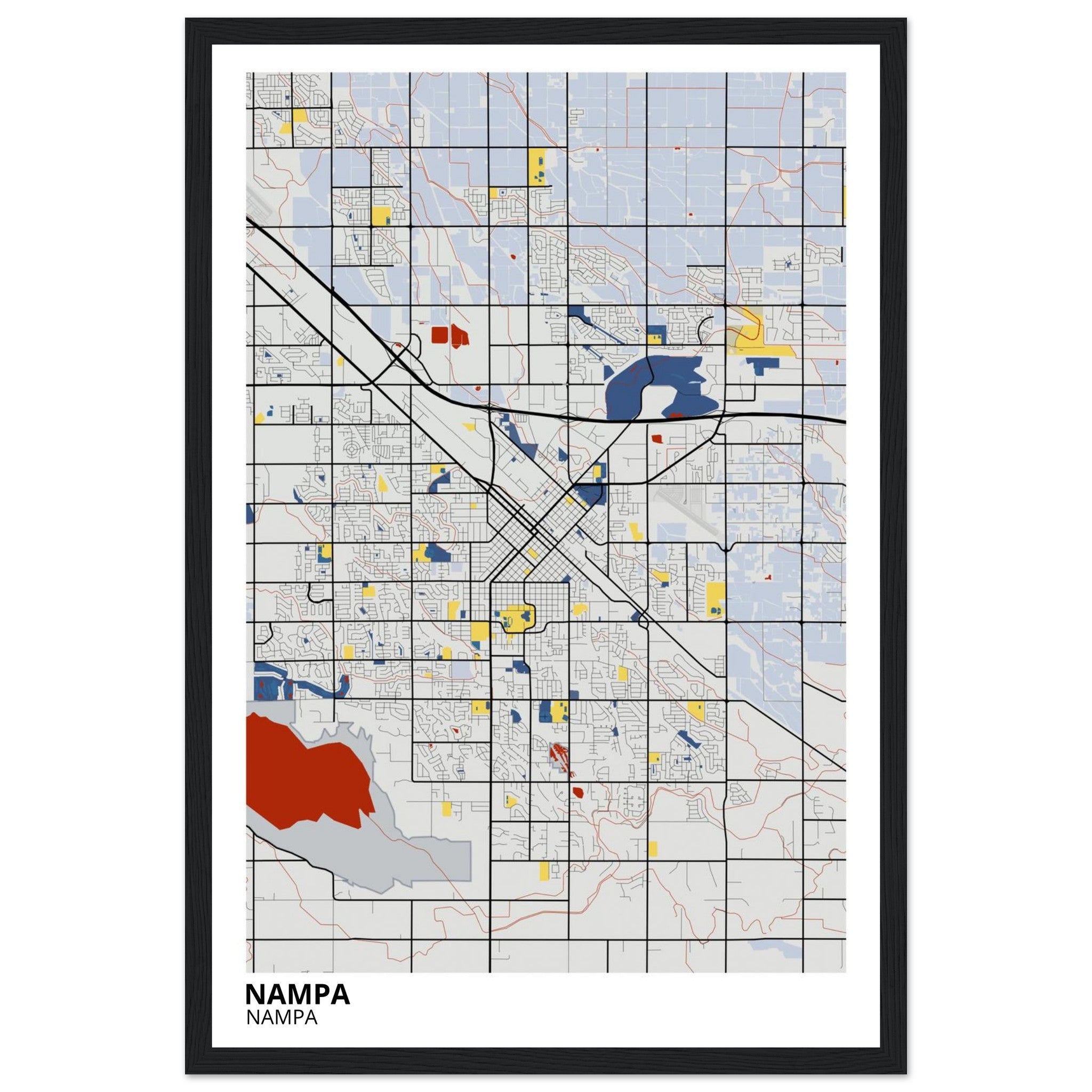 Nampa Idaho City Map Poster | Custom Map Art Print - Ink And Atlas