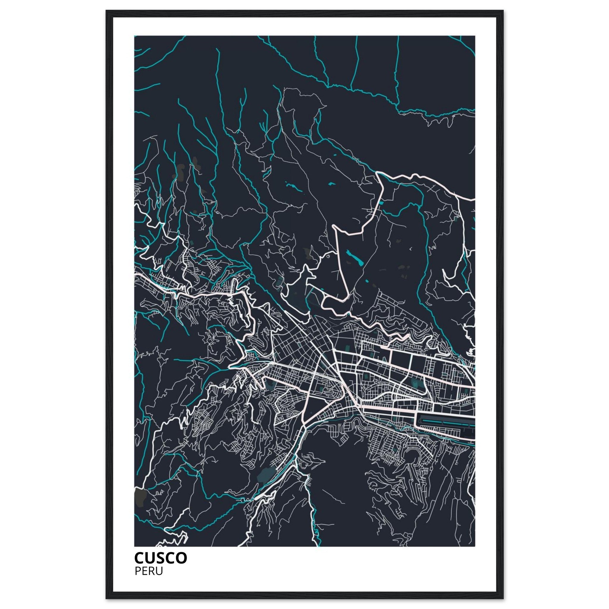 Cusco Peru City Map Poster | Custom Map Art Print - Ink And Atlas