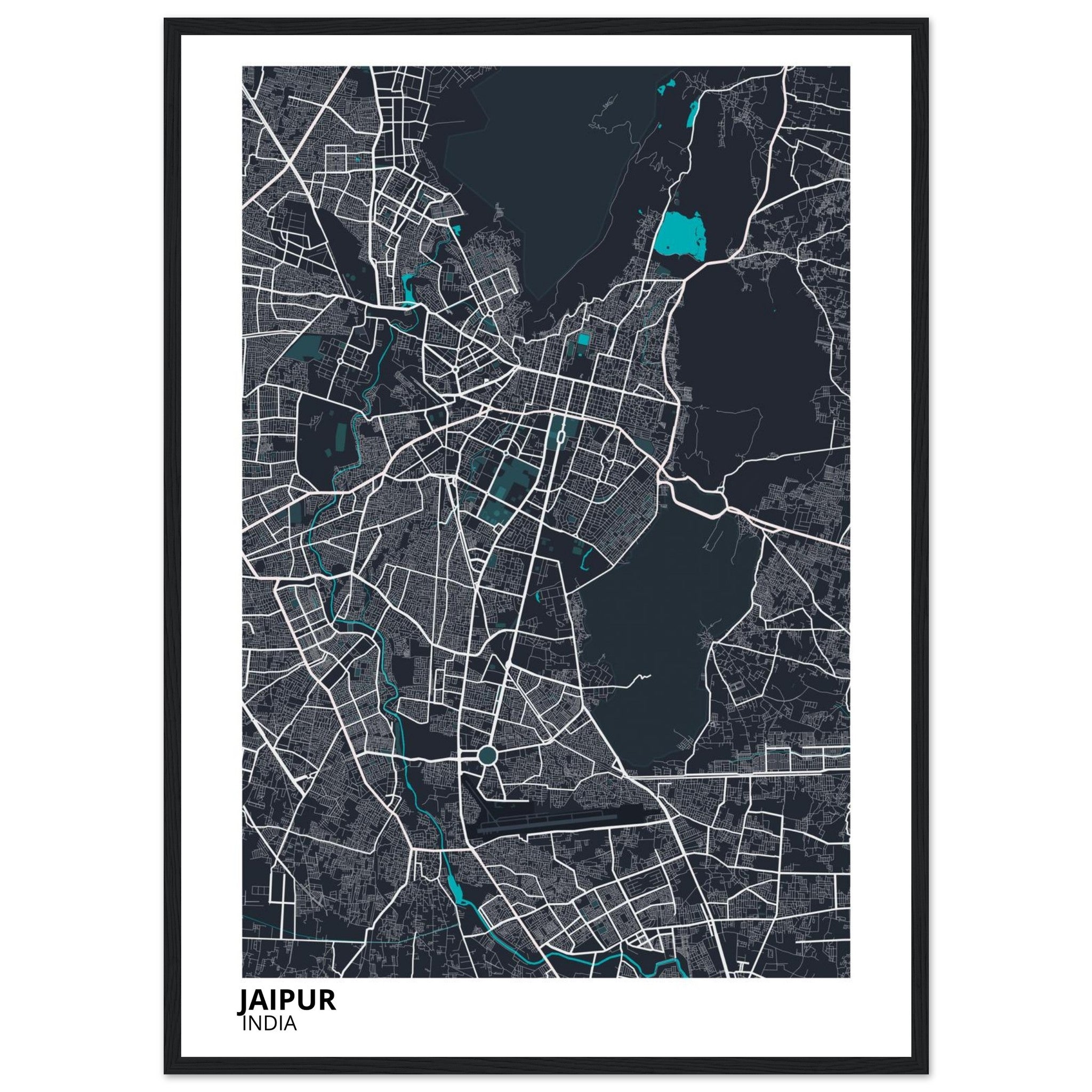 Jaipur India City Map Poster | Custom Map Art Print - Ink And Atlas