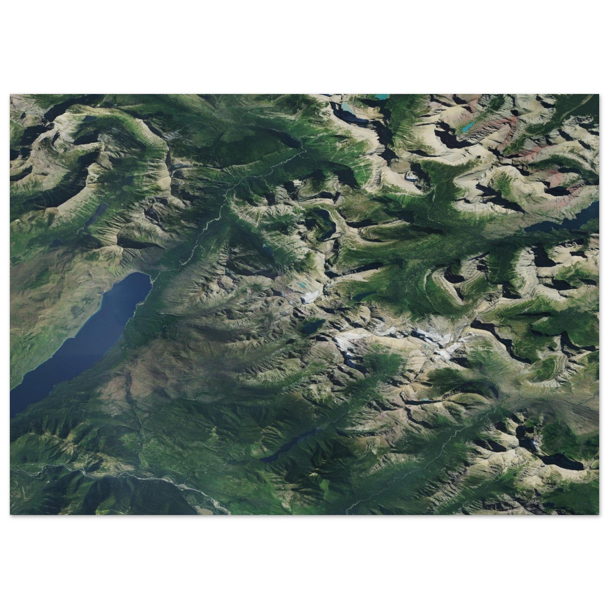 Glacier National Park Natural Earth Print - Ink And Atlas