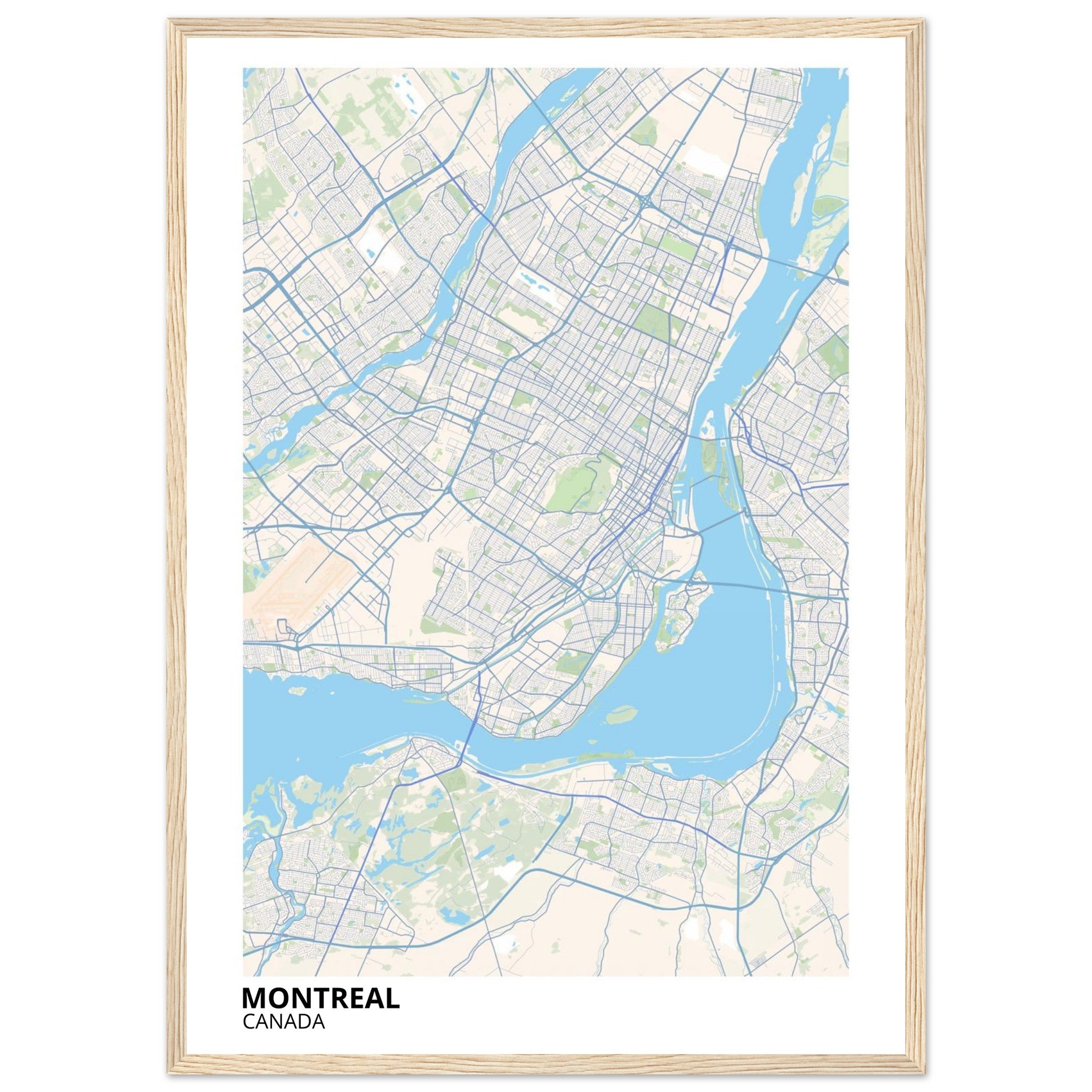 Montreal Canada City Map Poster | Custom Map Art Print - Ink And Atlas