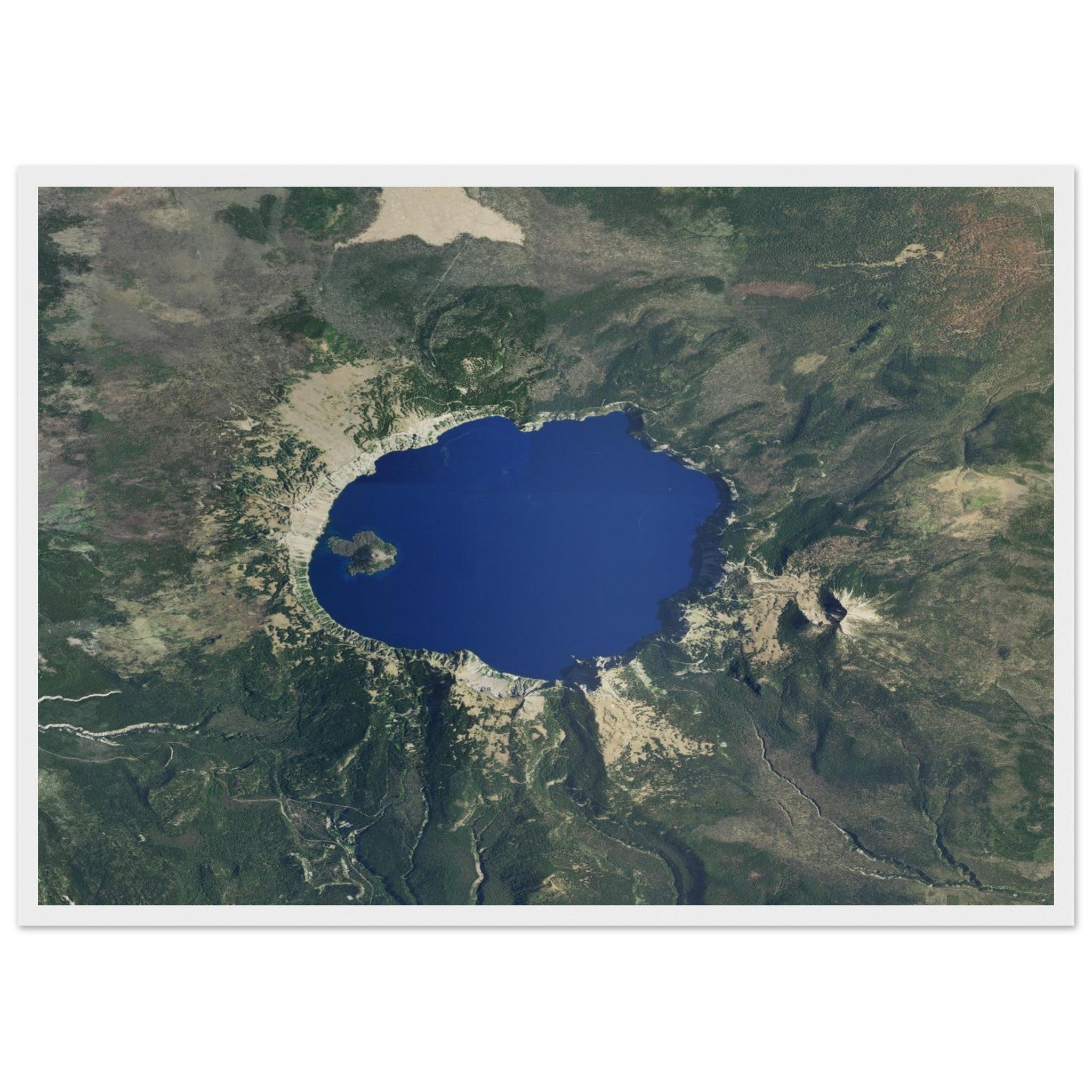 Crater Lake National Park Natural Earth Print - Ink And Atlas