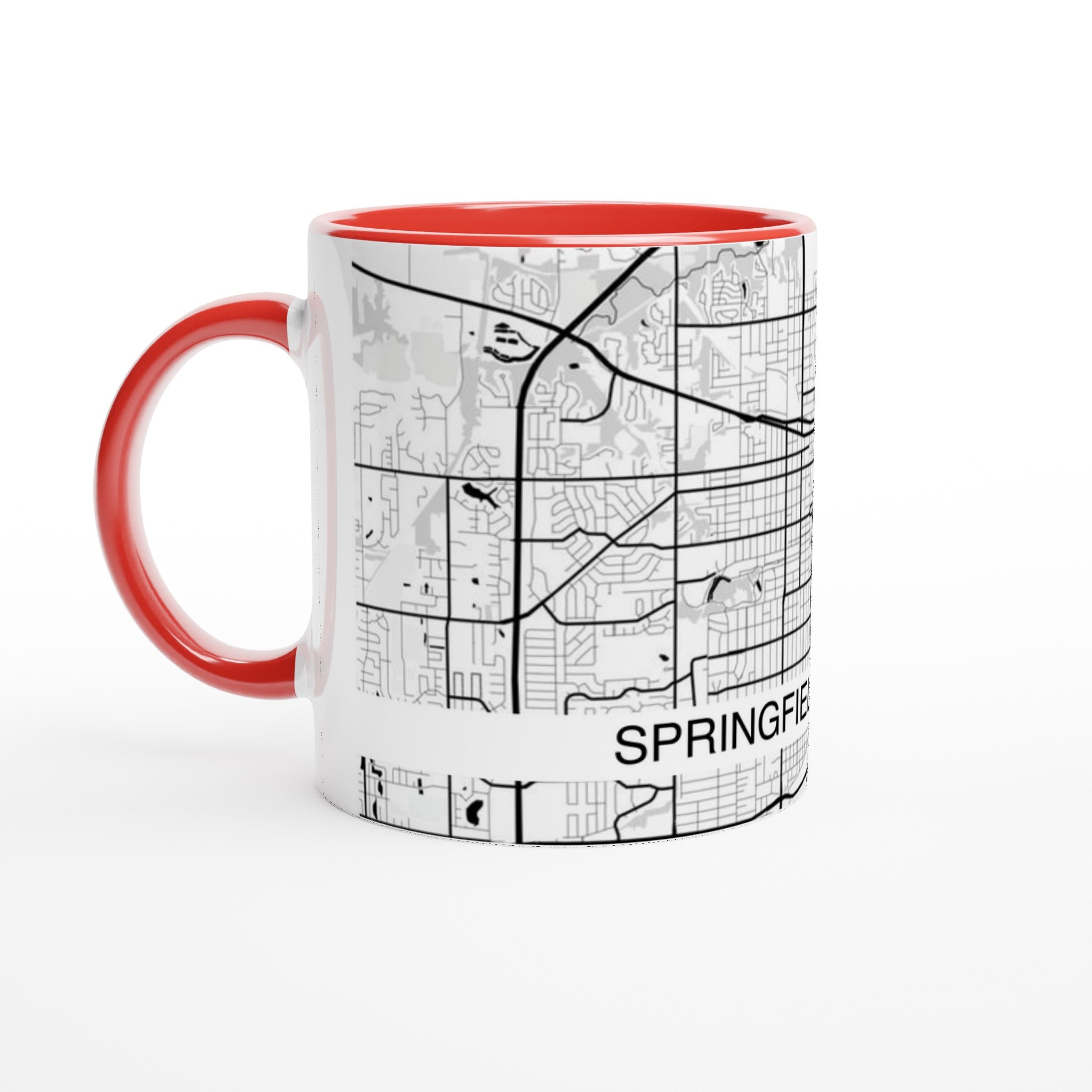 Springfield Illinois Modern City Map Mug (11oz) - Ink And Atlas