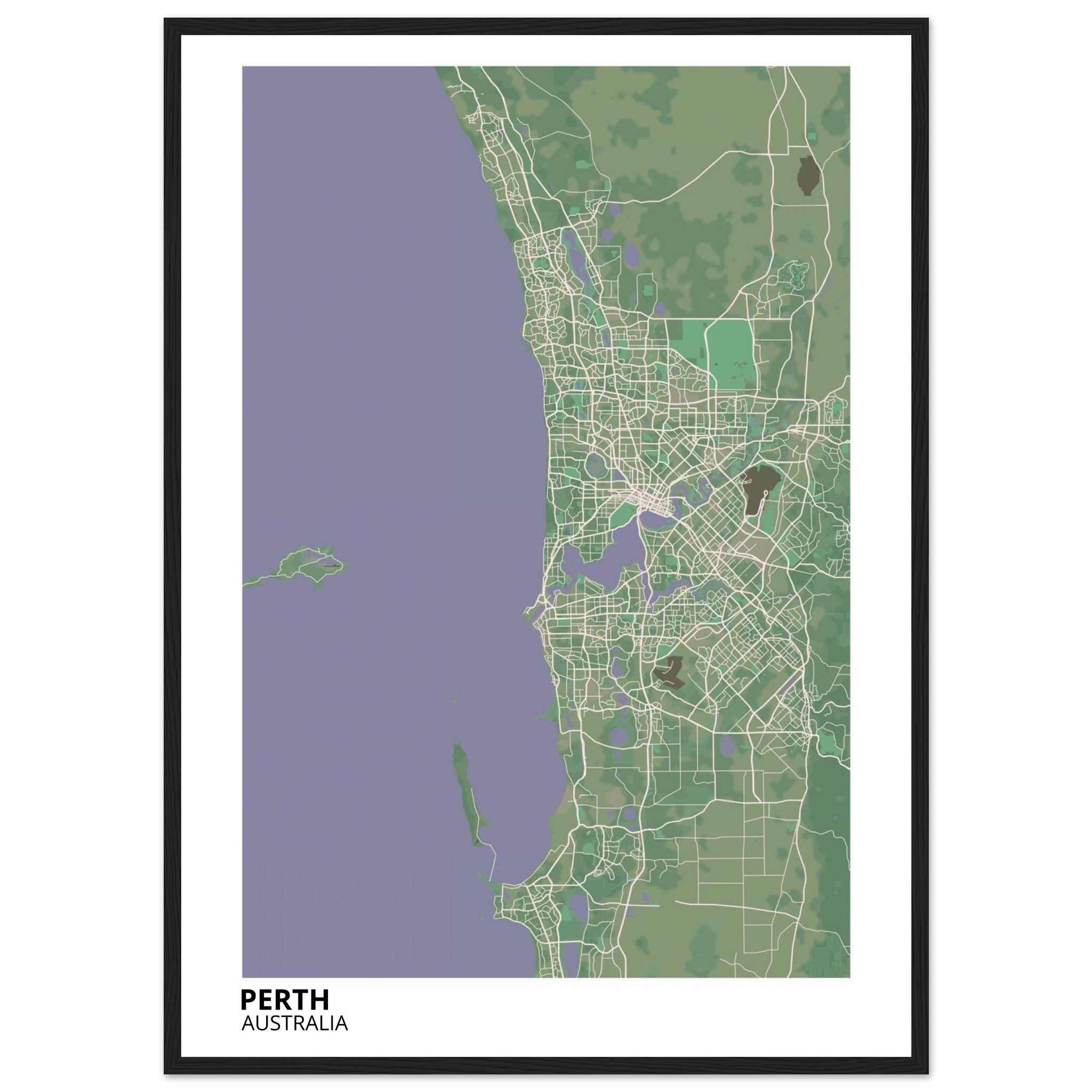 Perth Australia City Map Poster | Custom Map Art Print - Ink And Atlas