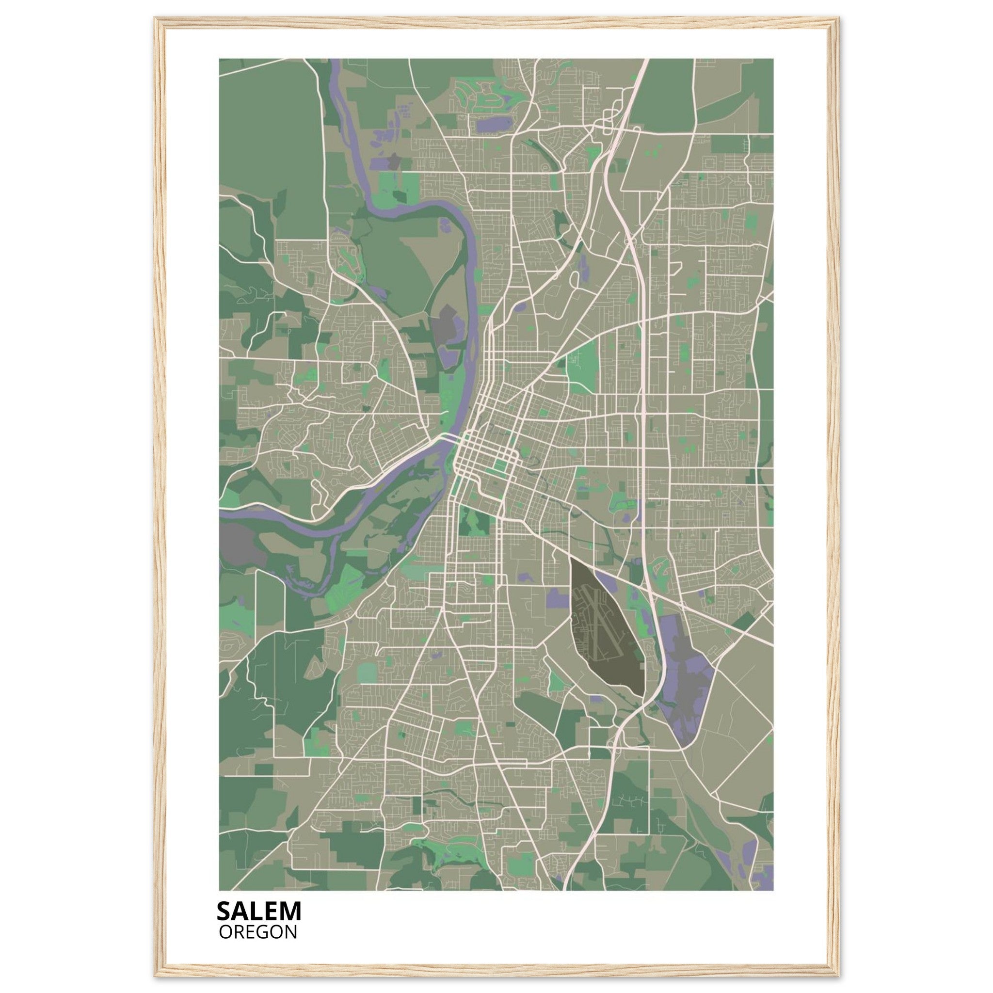 salem map poster print