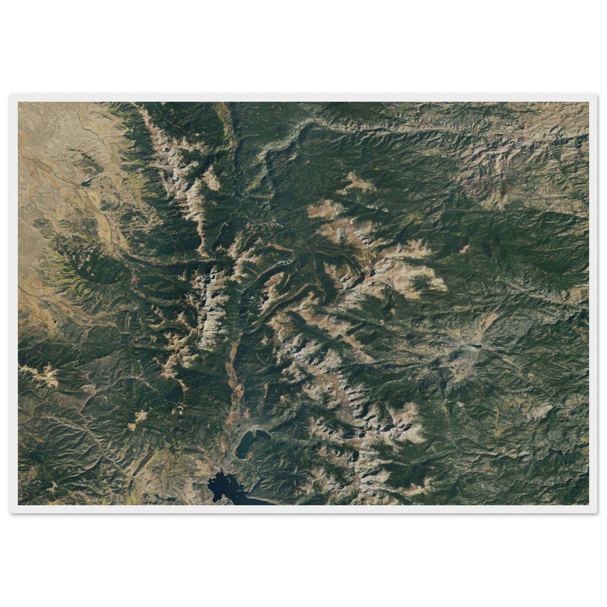 Rocky Mountains National Park Natural Earth Print - Ink And Atlas