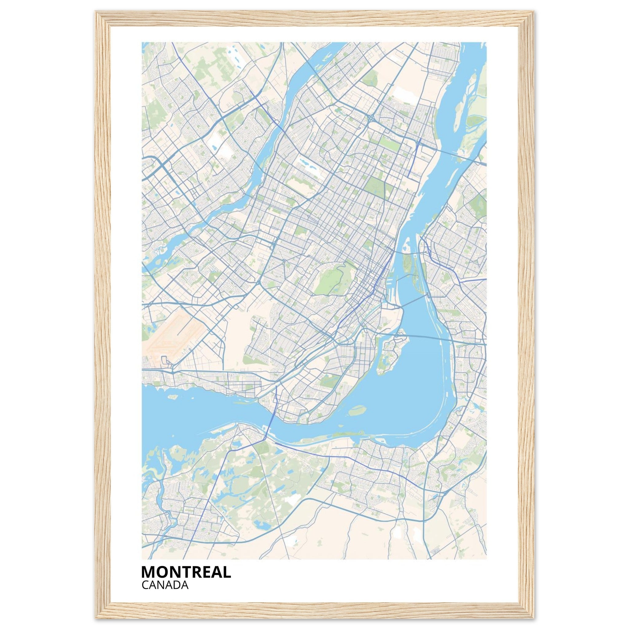 Montreal Canada City Map Poster | Custom Map Art Print - Ink And Atlas