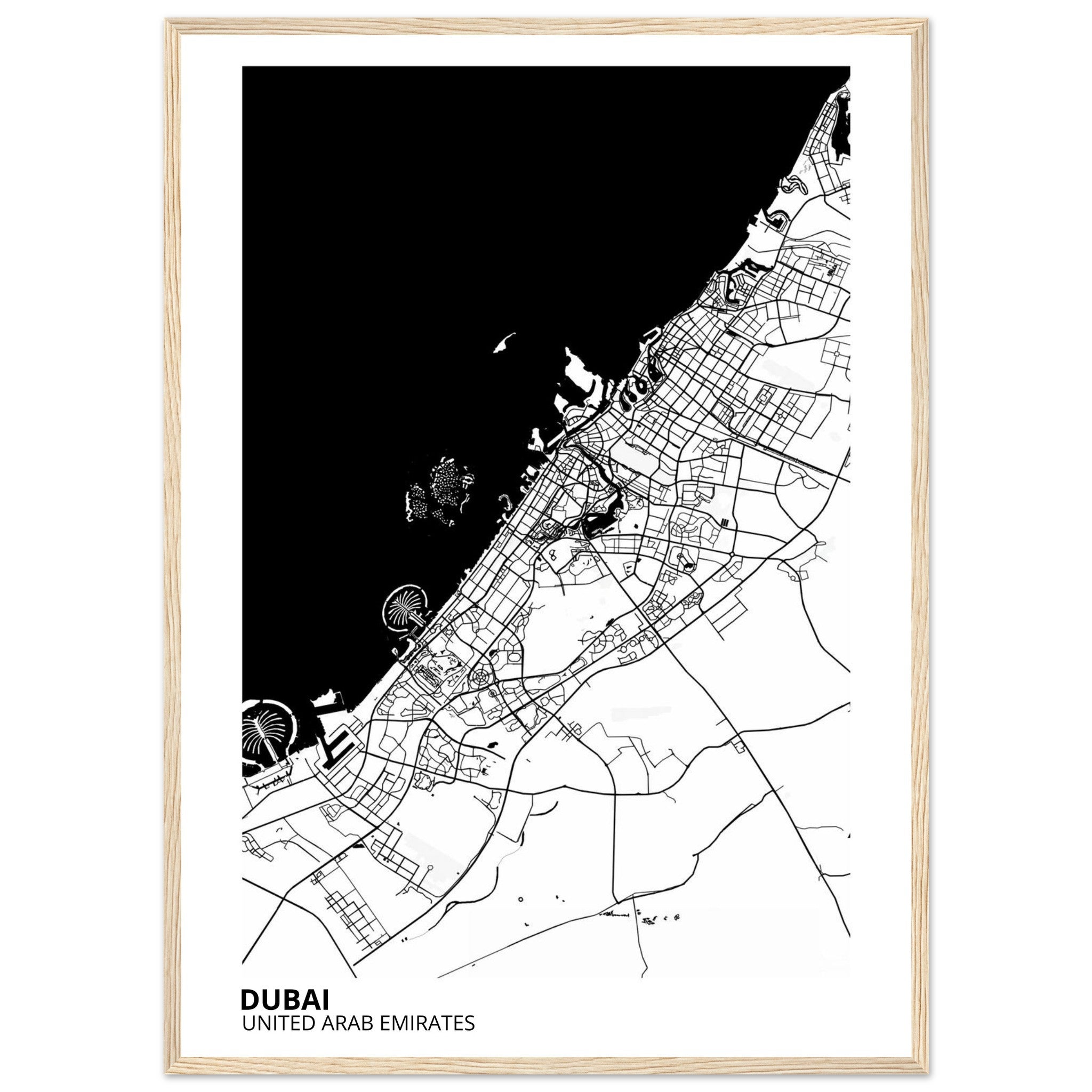 Dubai United Arab Emirates City Map Poster | Custom Map Art Print - Ink And Atlas