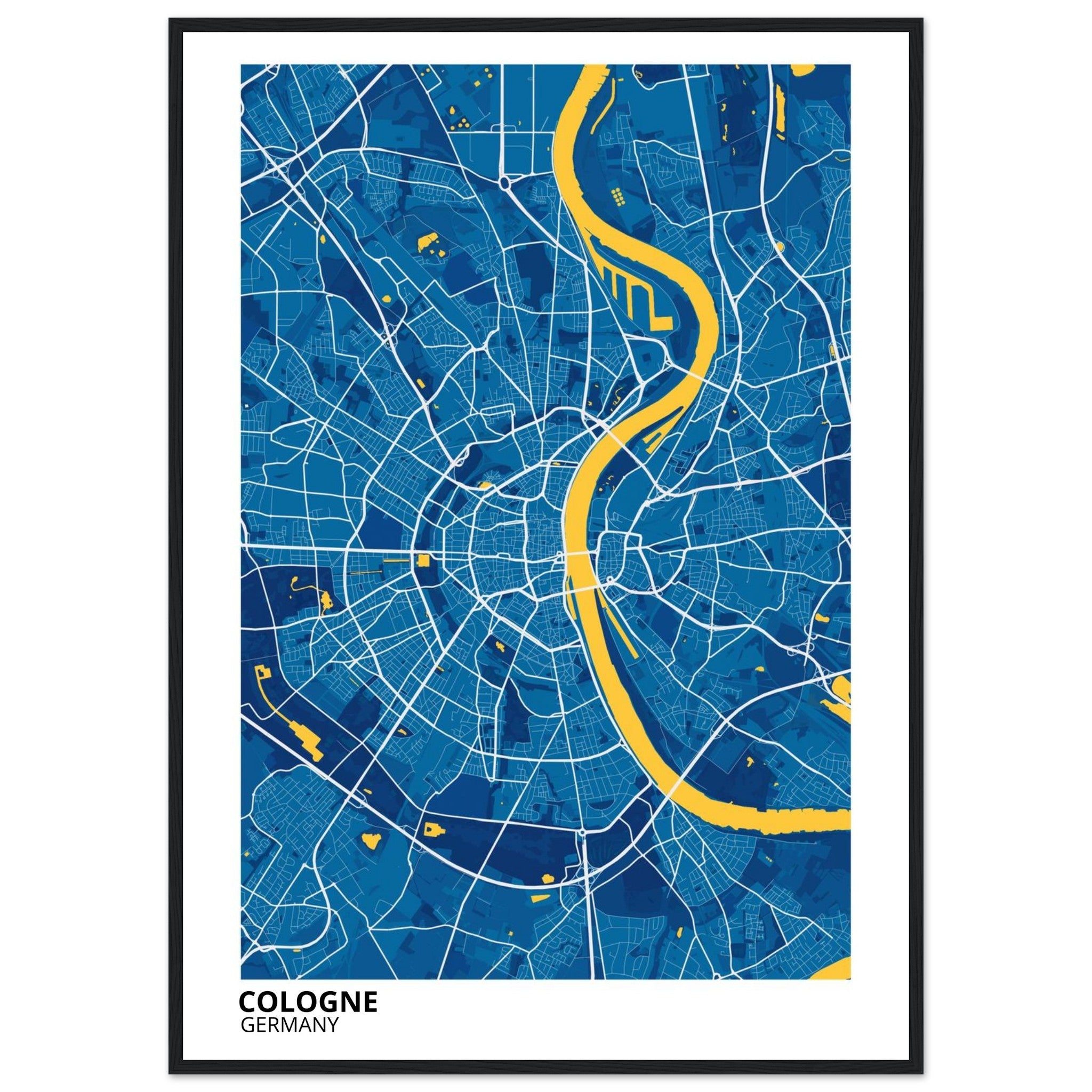 Cologne Germany City Map Poster | Custom Map Art Print - Ink And Atlas