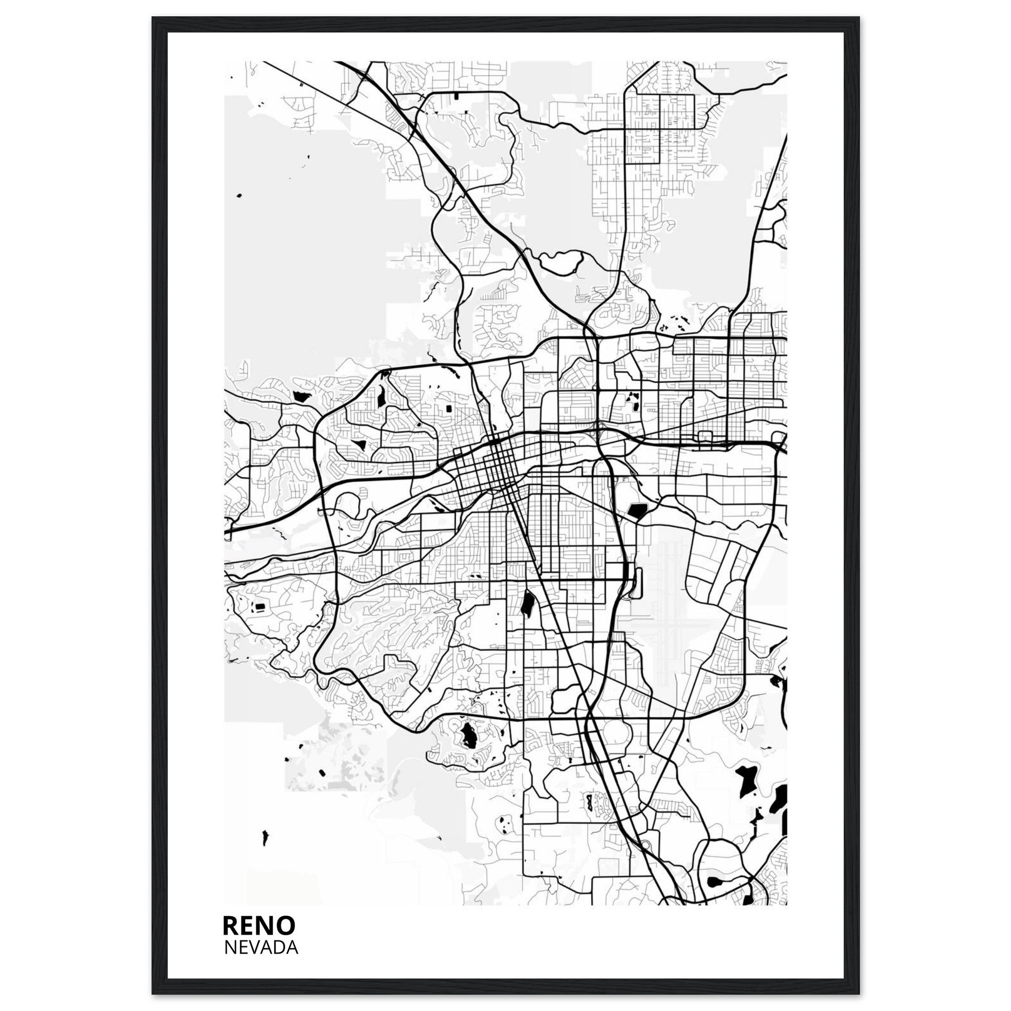 reno map poster print