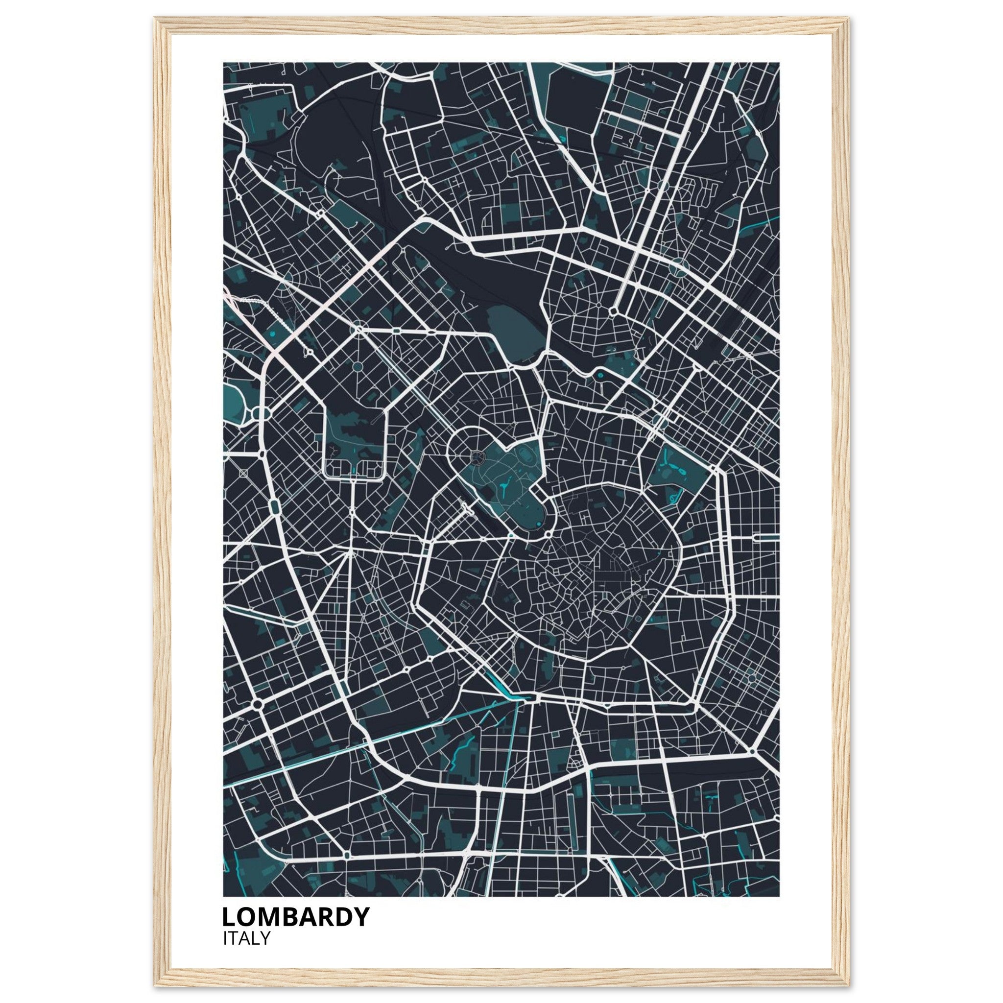 Lombardy Italy City Map Poster | Custom Map Art Print - Ink And Atlas