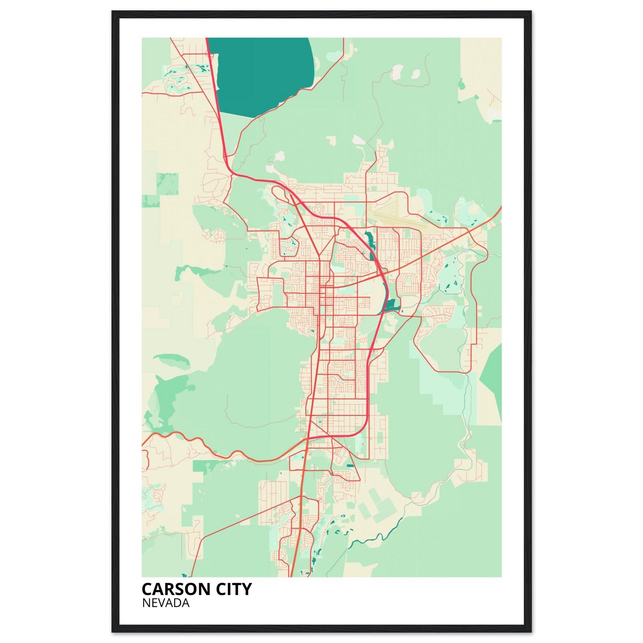 carson city map poster print