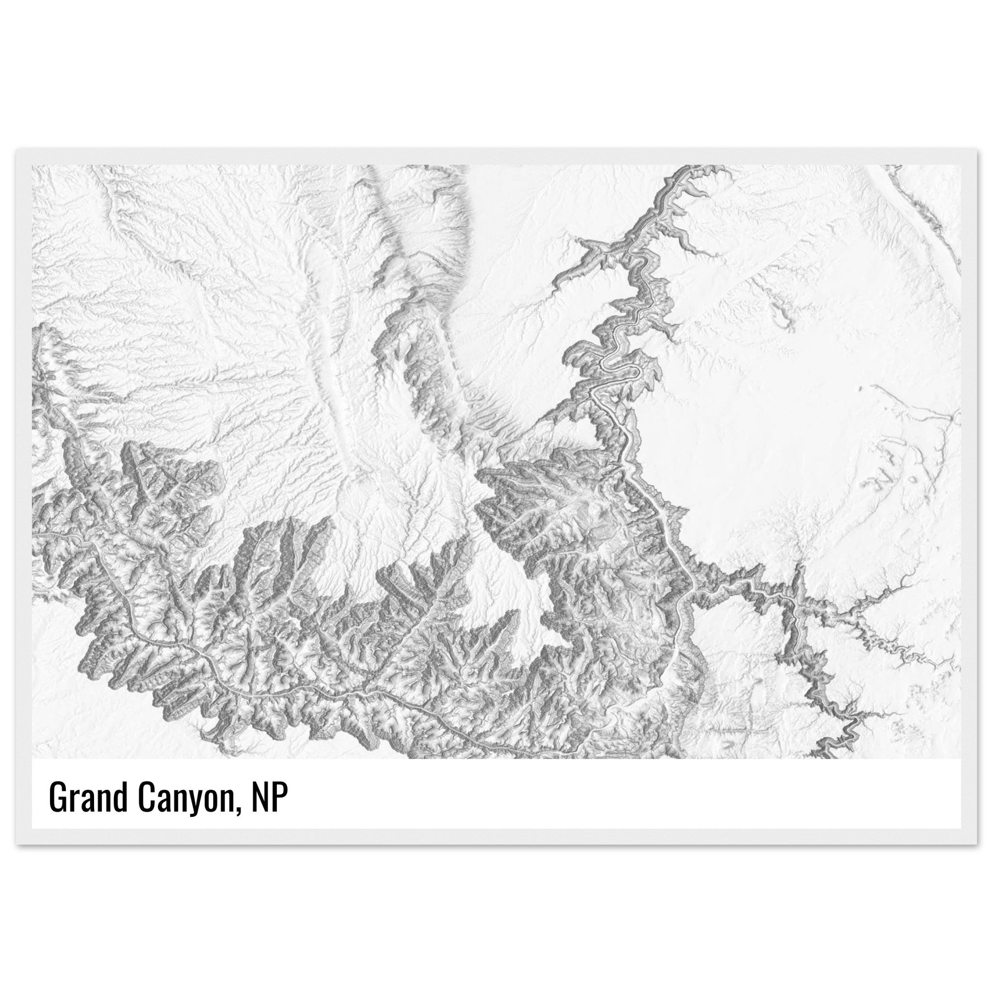 custom shaded relief print