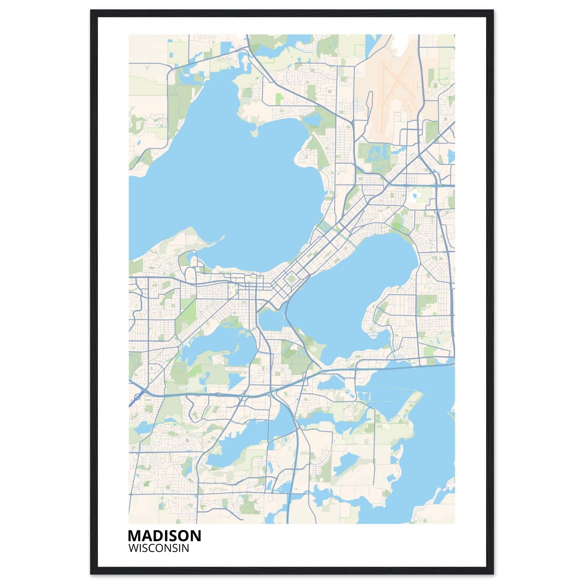 madison map poster print
