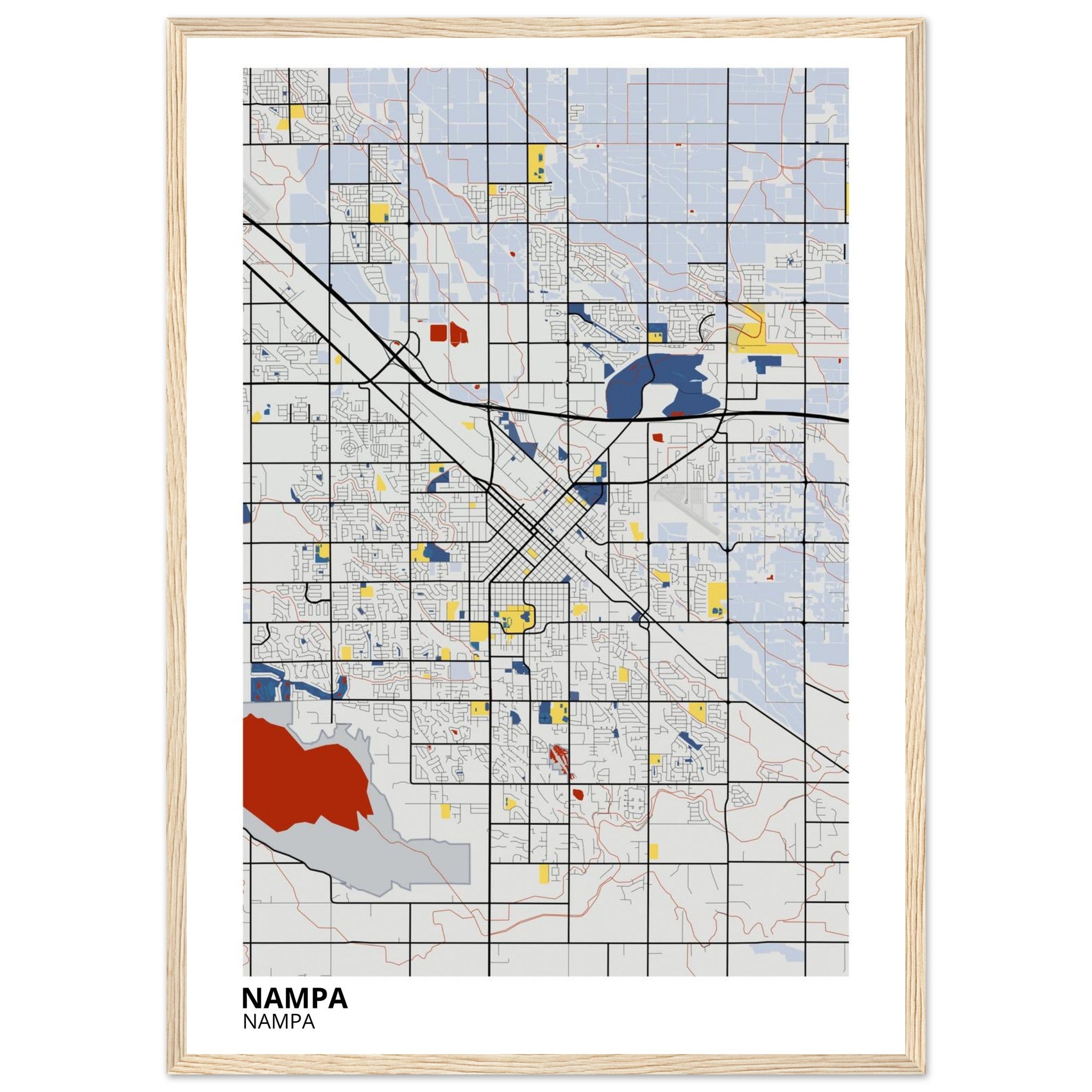 Nampa Idaho City Map Poster | Custom Map Art Print - Ink And Atlas