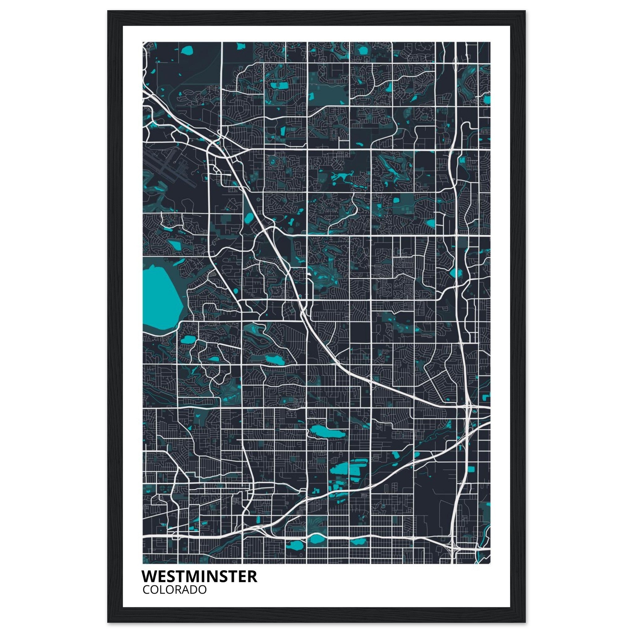 Westminster Colorado City Map Poster | Custom Map Art Print - Ink And Atlas