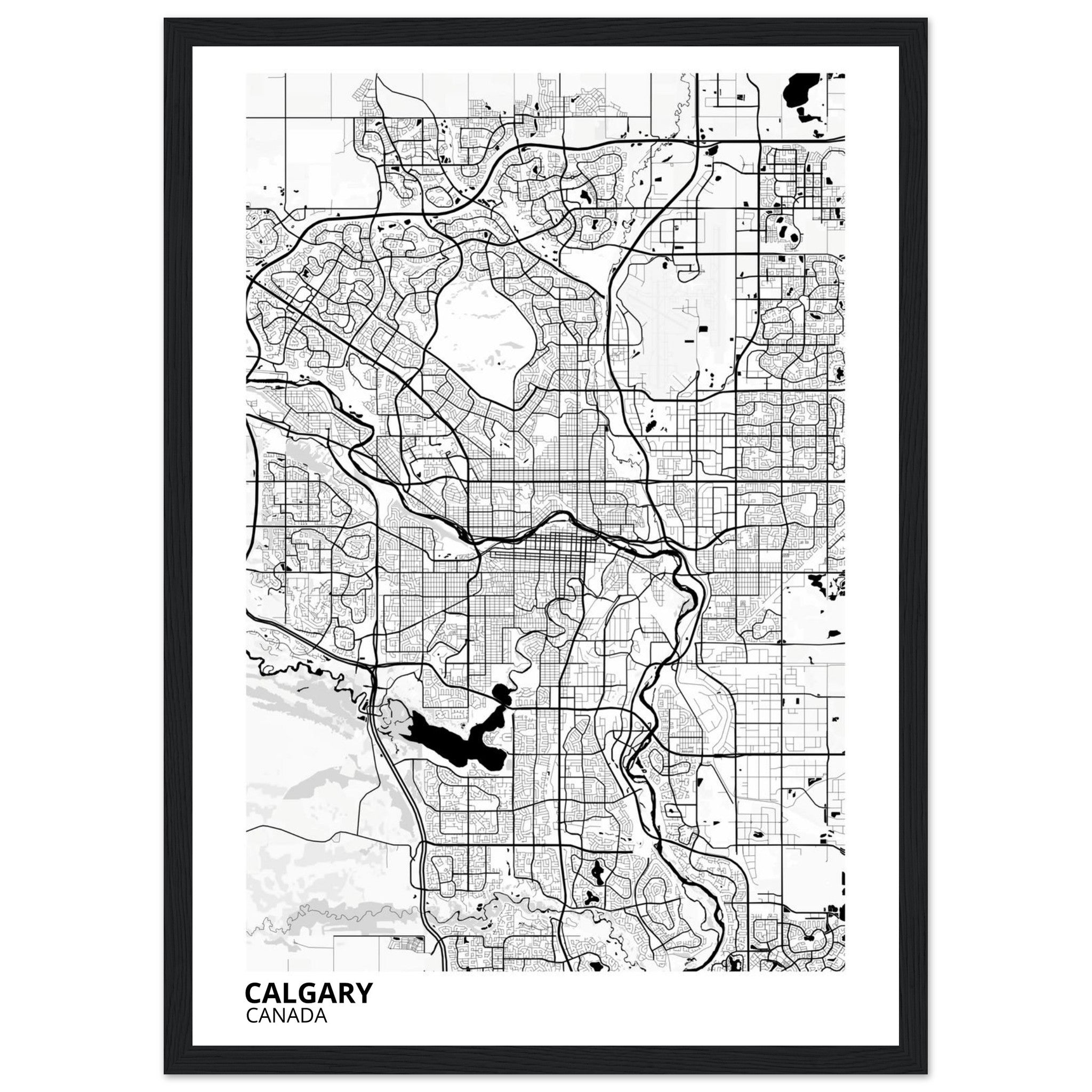 Calgary Canada City Map Poster | Custom Map Art Print - Ink And Atlas