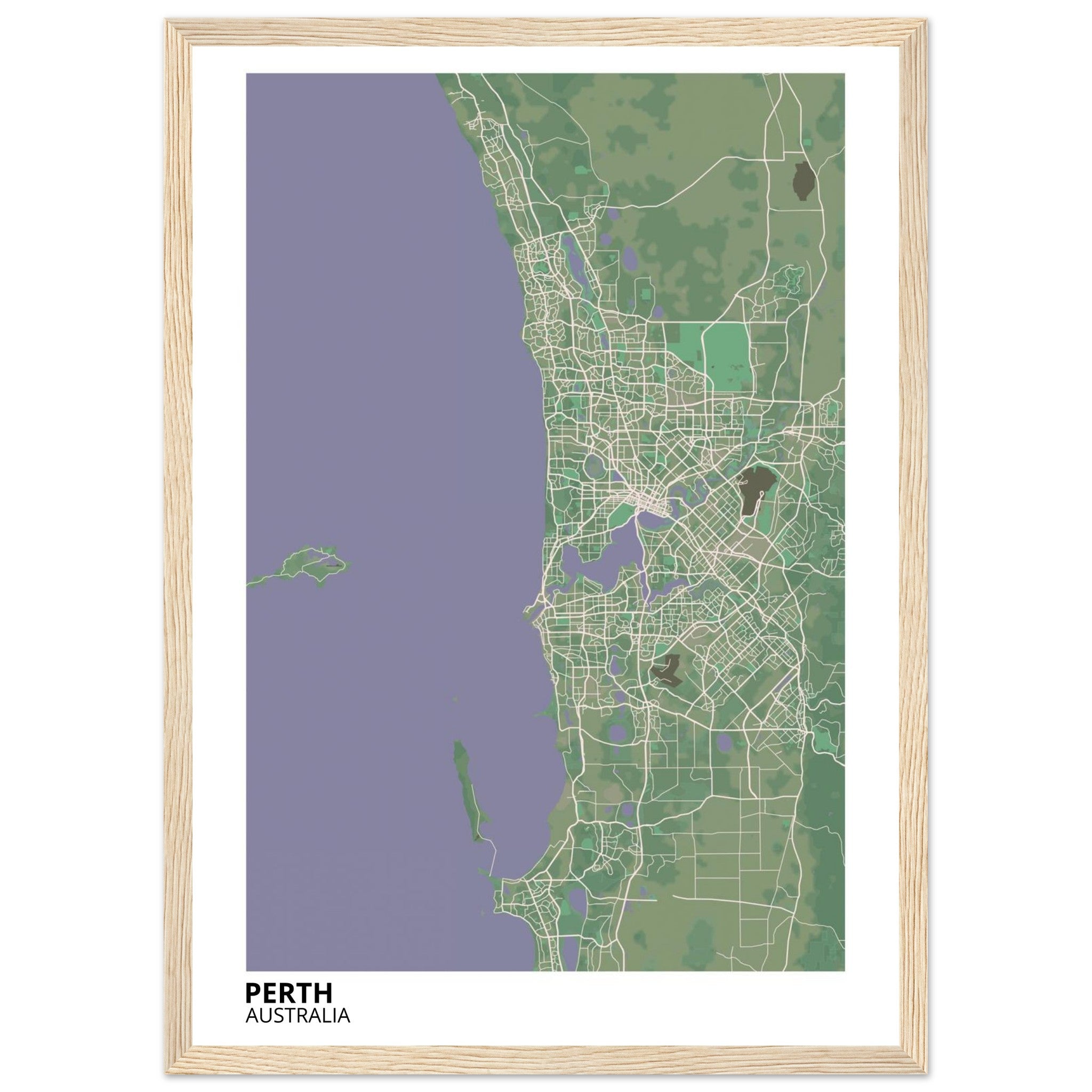 Perth Australia City Map Poster | Custom Map Art Print - Ink And Atlas