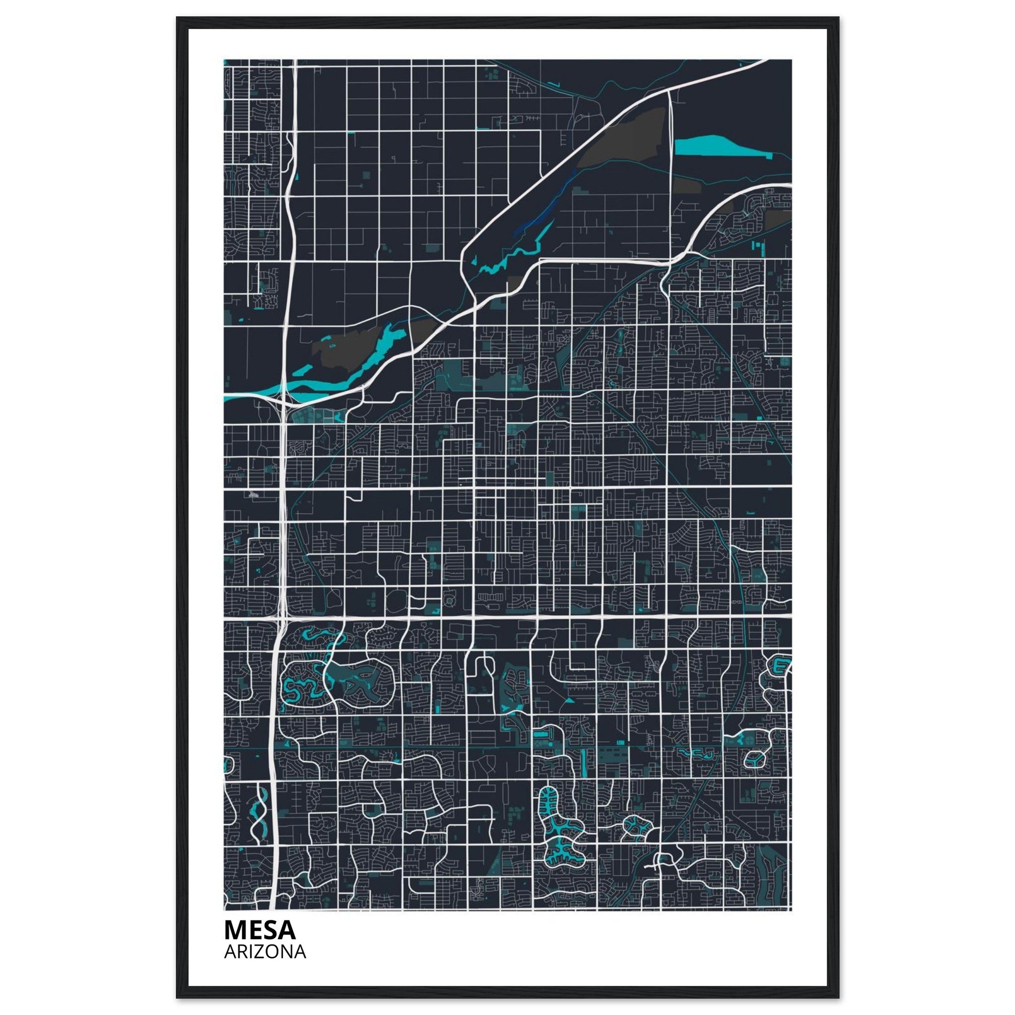 mesa map poster print