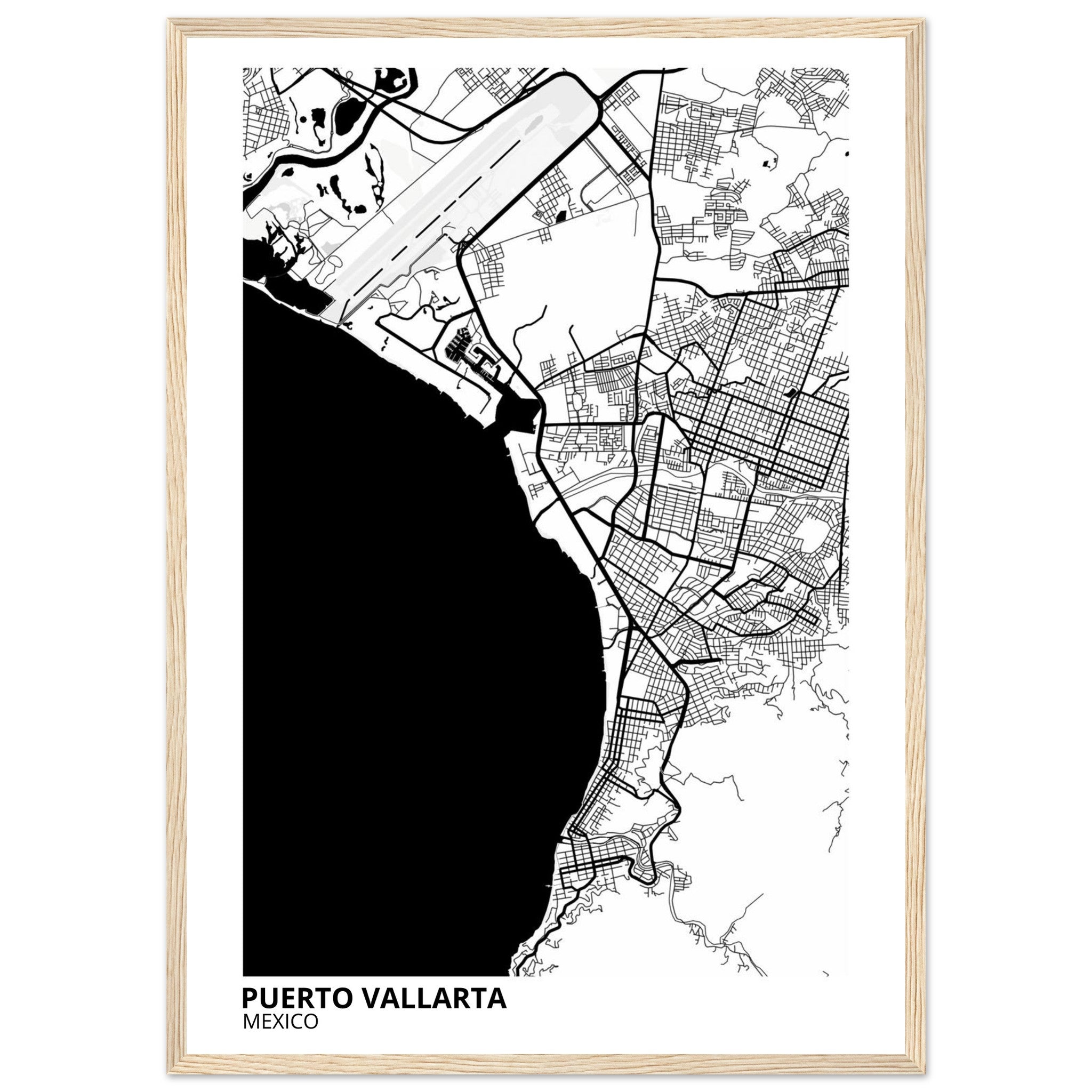 Puerto Vallarta City Map Poster | Custom Map Art Print - Ink And Atlas
