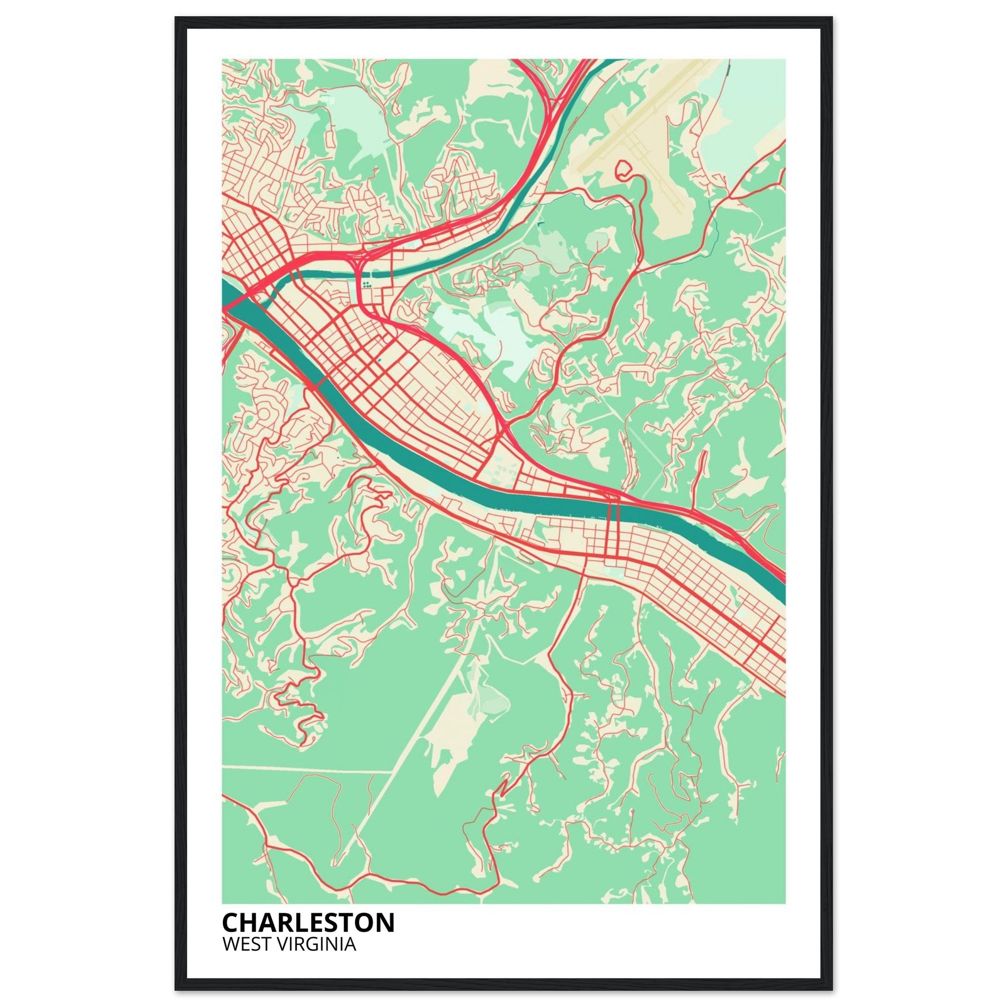 charleston modern city map 