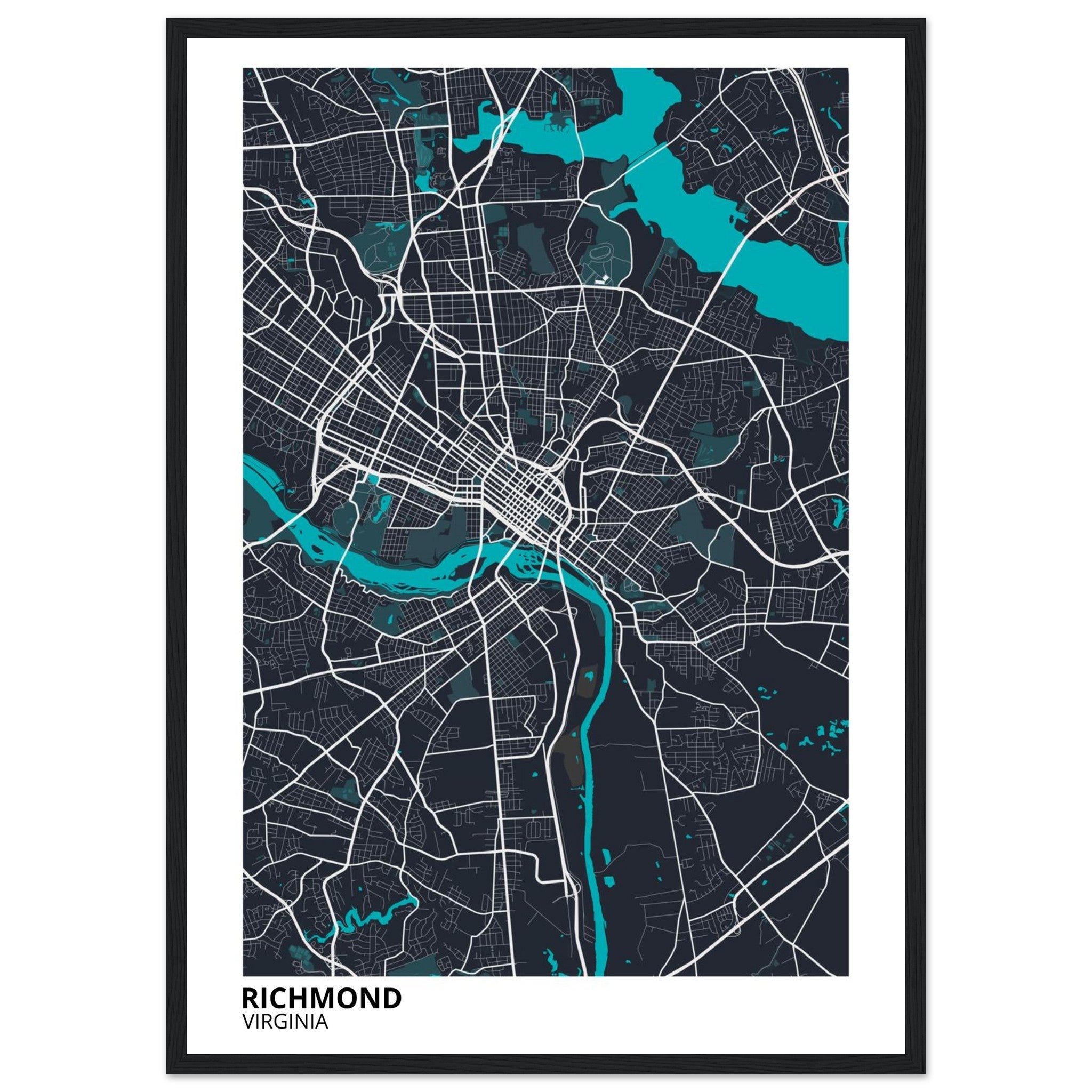 richmond map poster print