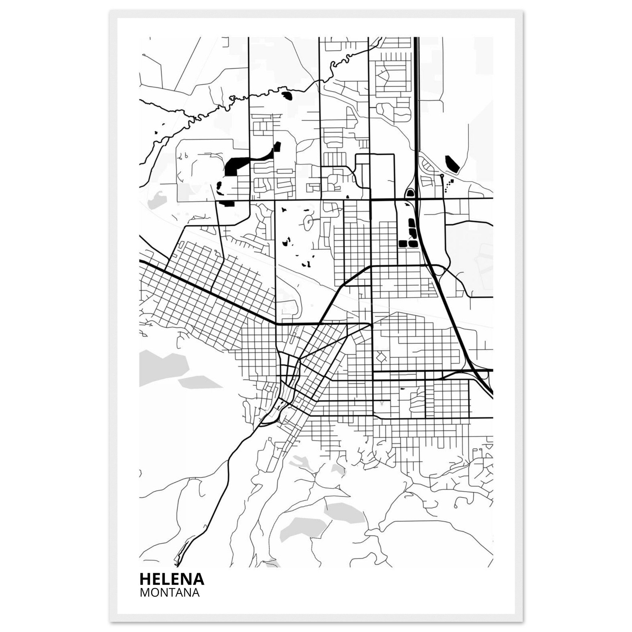 helena map poster print