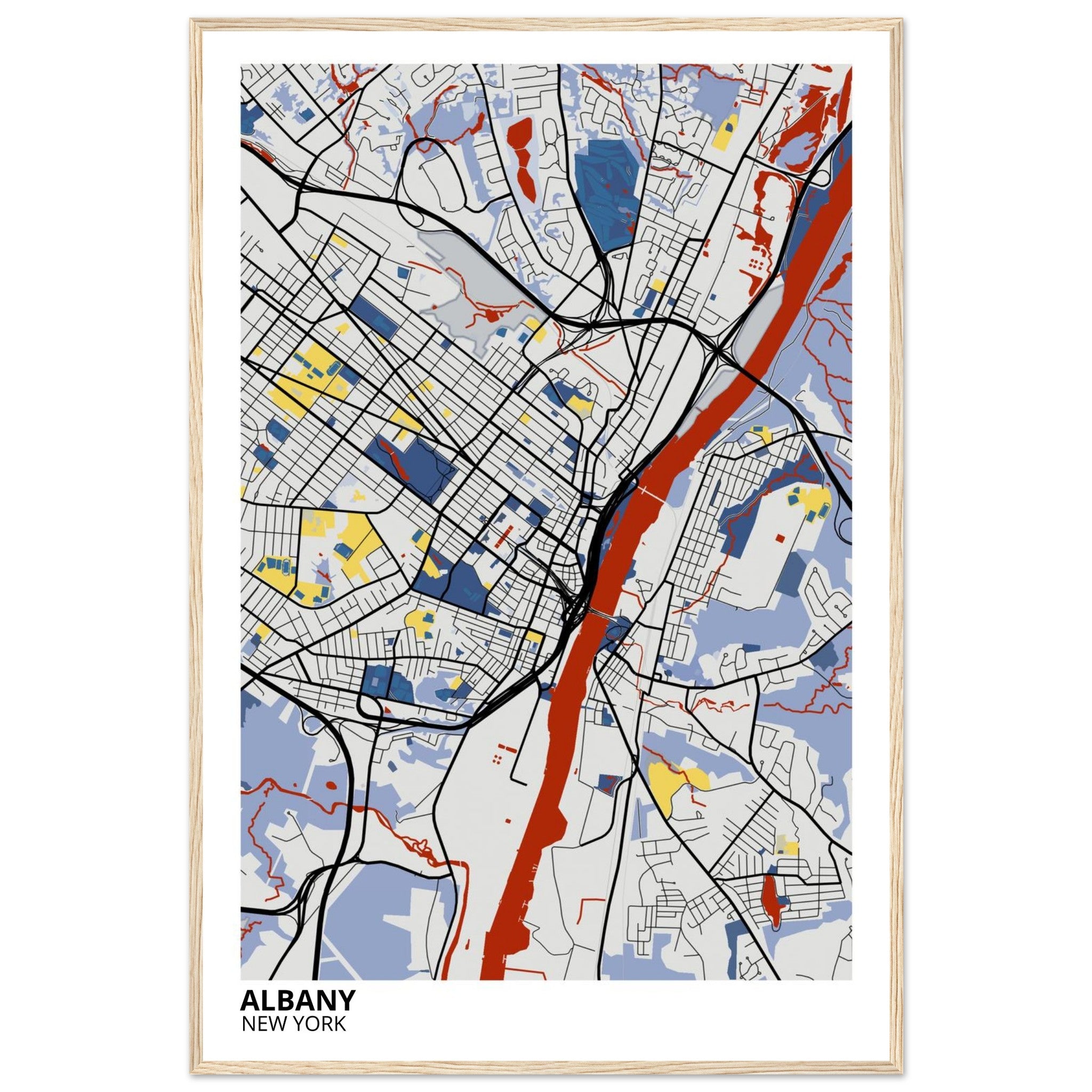 albany map poster print