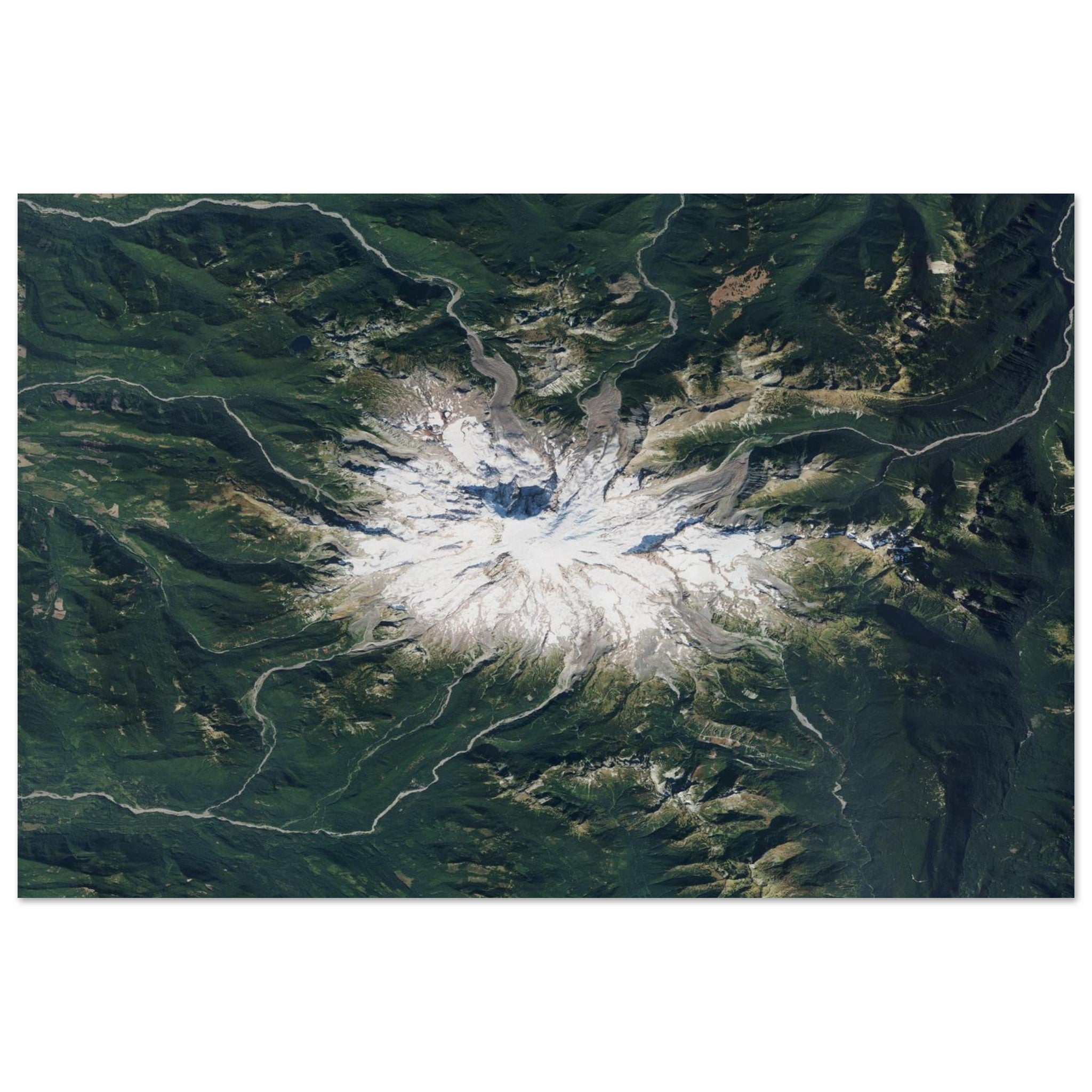 Mount Rainier National Park Natural Earth Print - Ink And Atlas