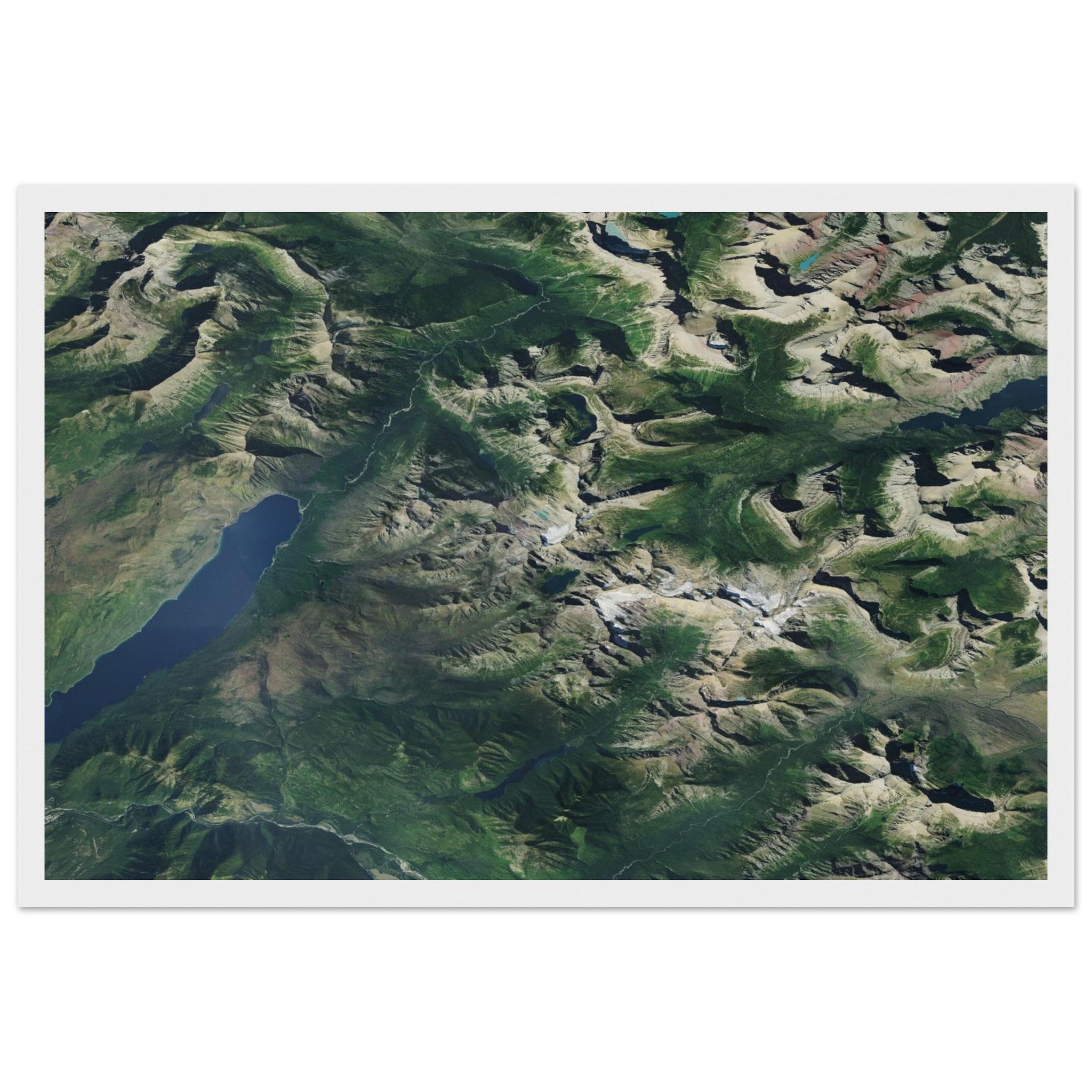 Glacier National Park Natural Earth Print - Ink And Atlas