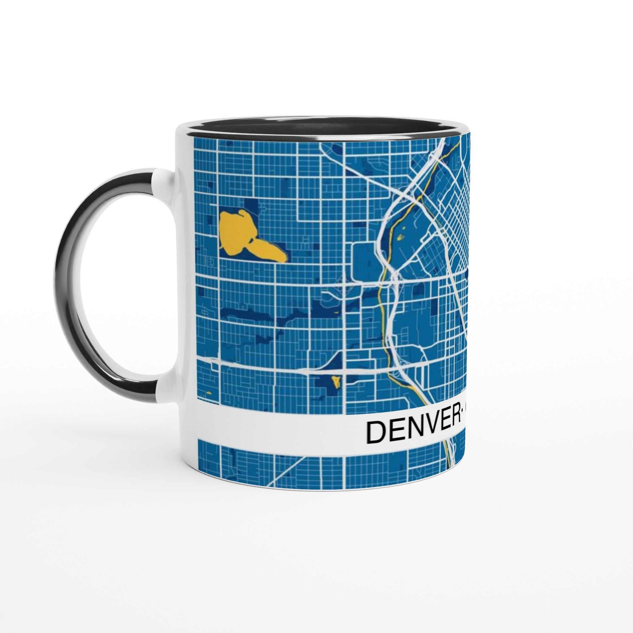 denver colorado modern city map mug 11oz