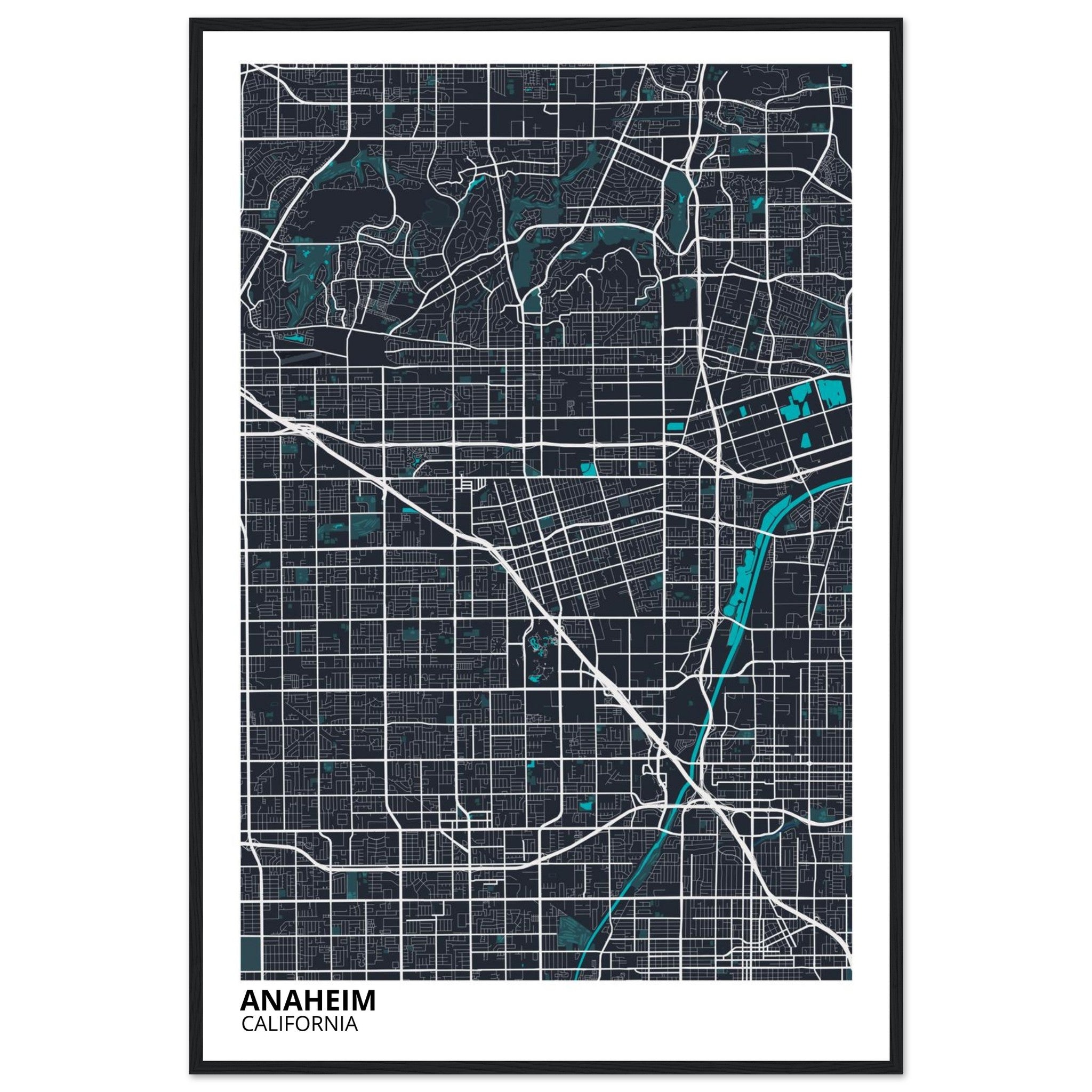 Anaheim California City Map Poster | Custom Map Art Print - Ink And Atlas