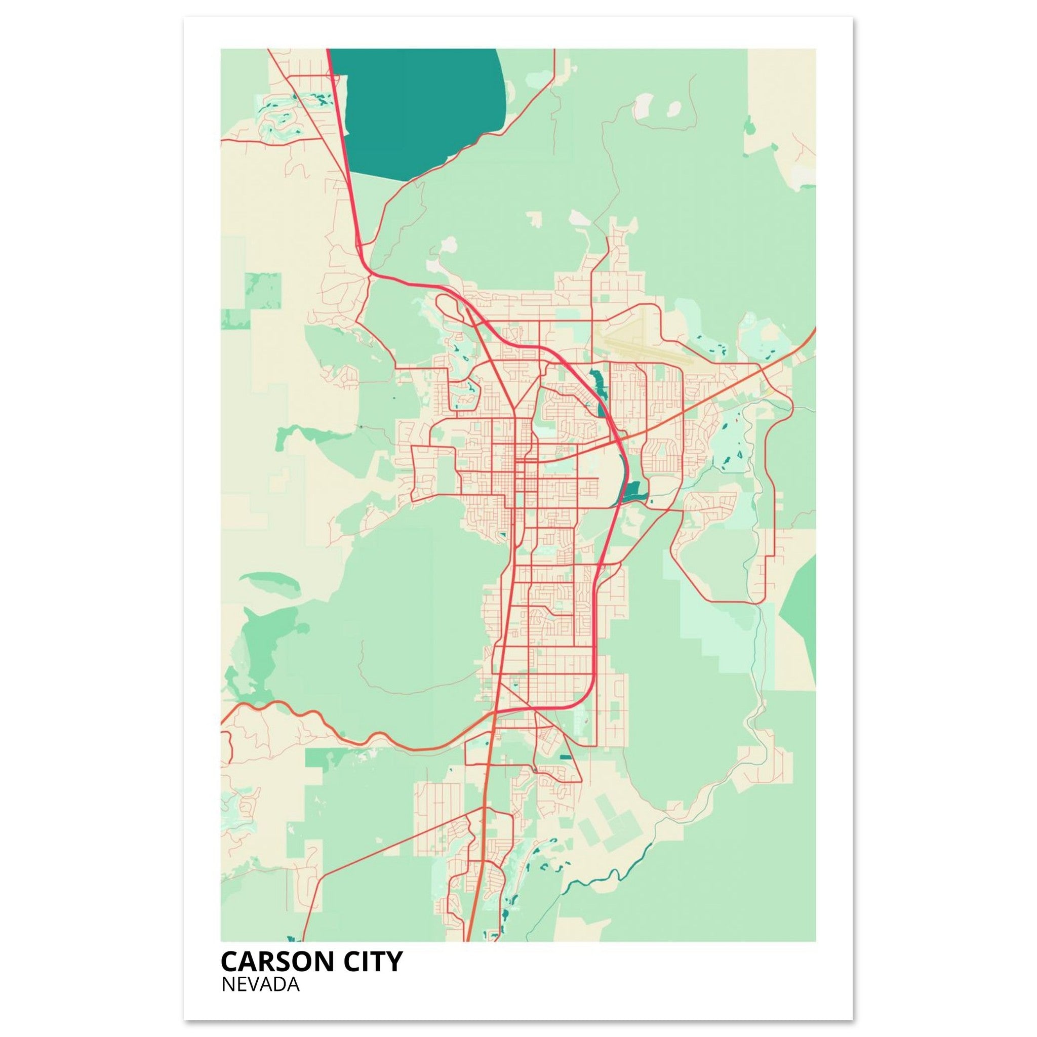carson city map poster print