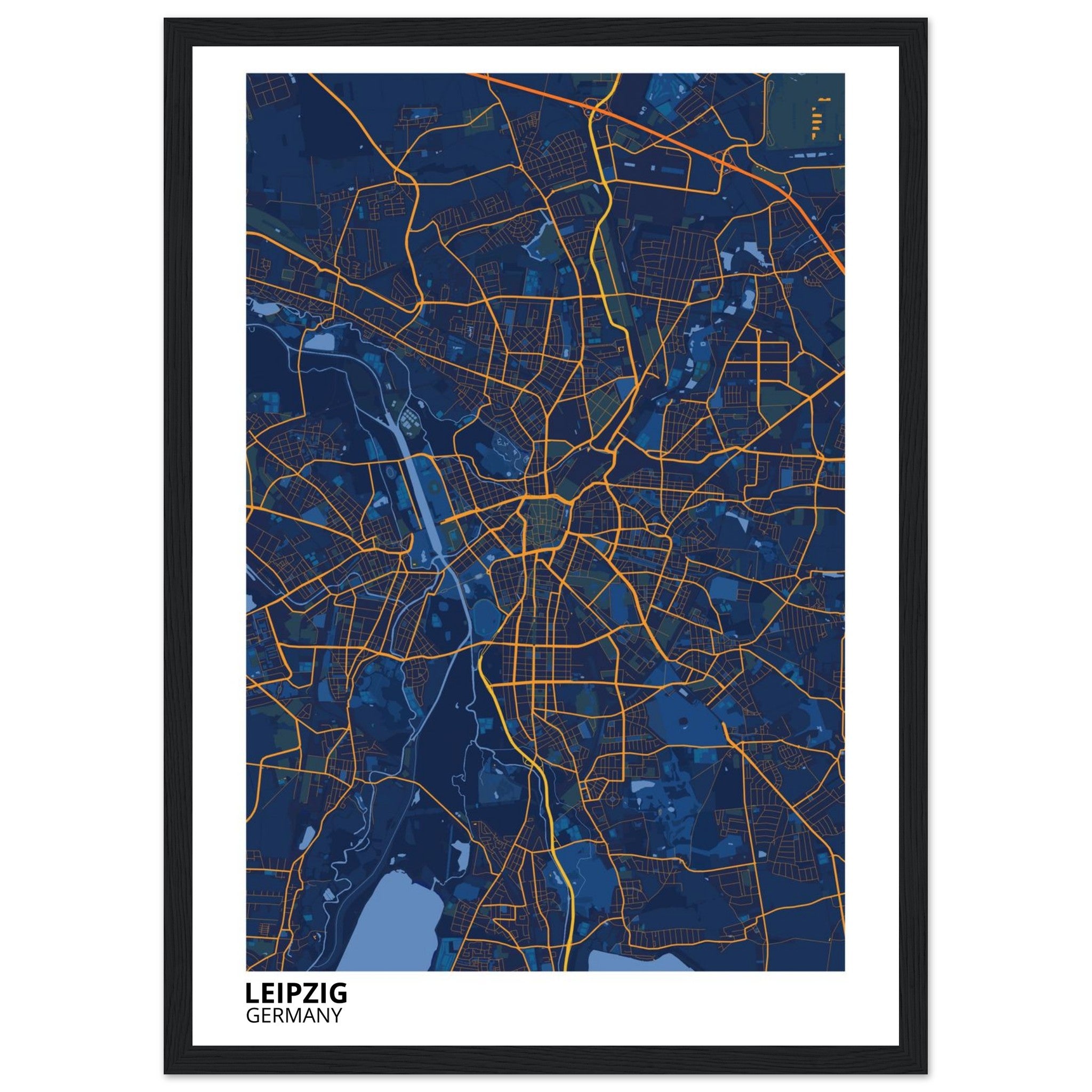 Leipzig Germany City Map Poster | Custom Map Art Print - Ink And Atlas