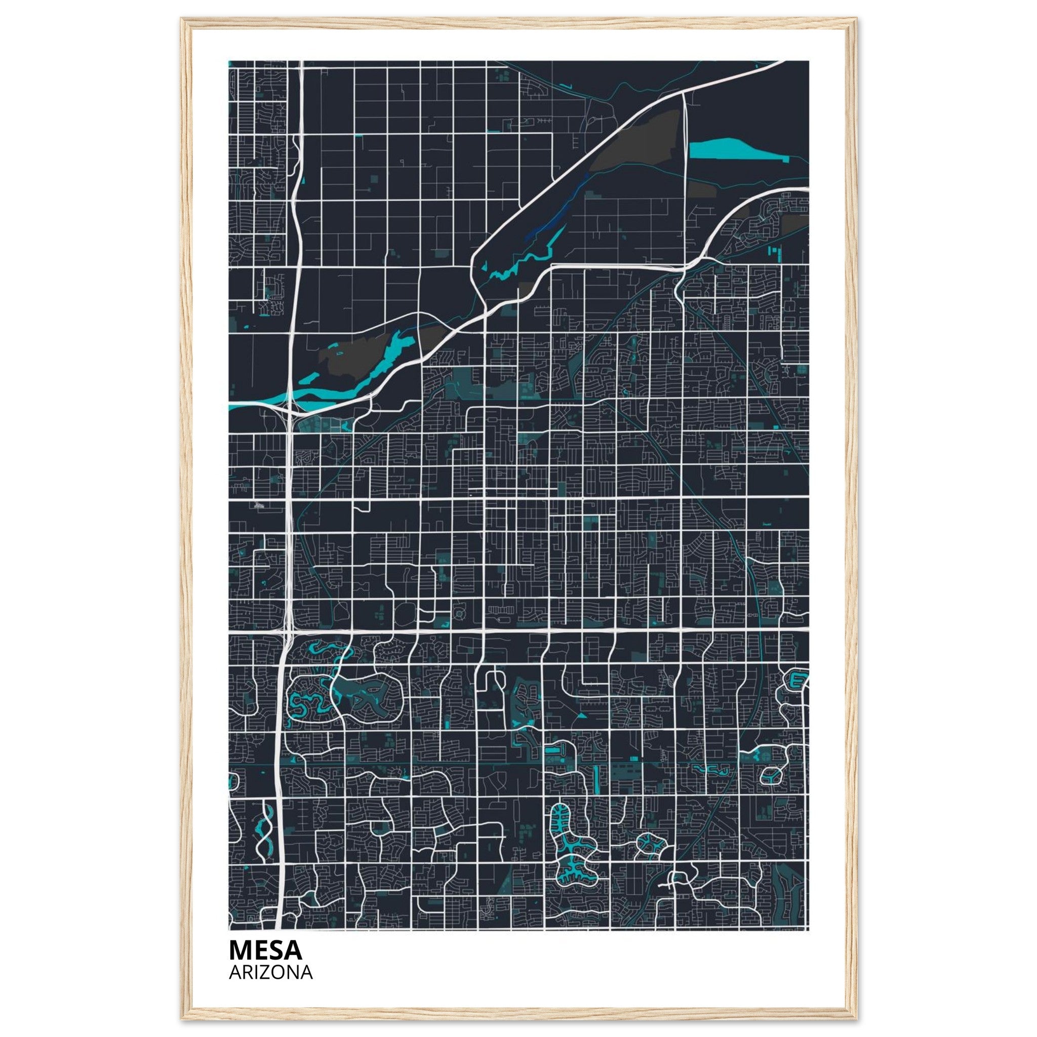 mesa map poster print
