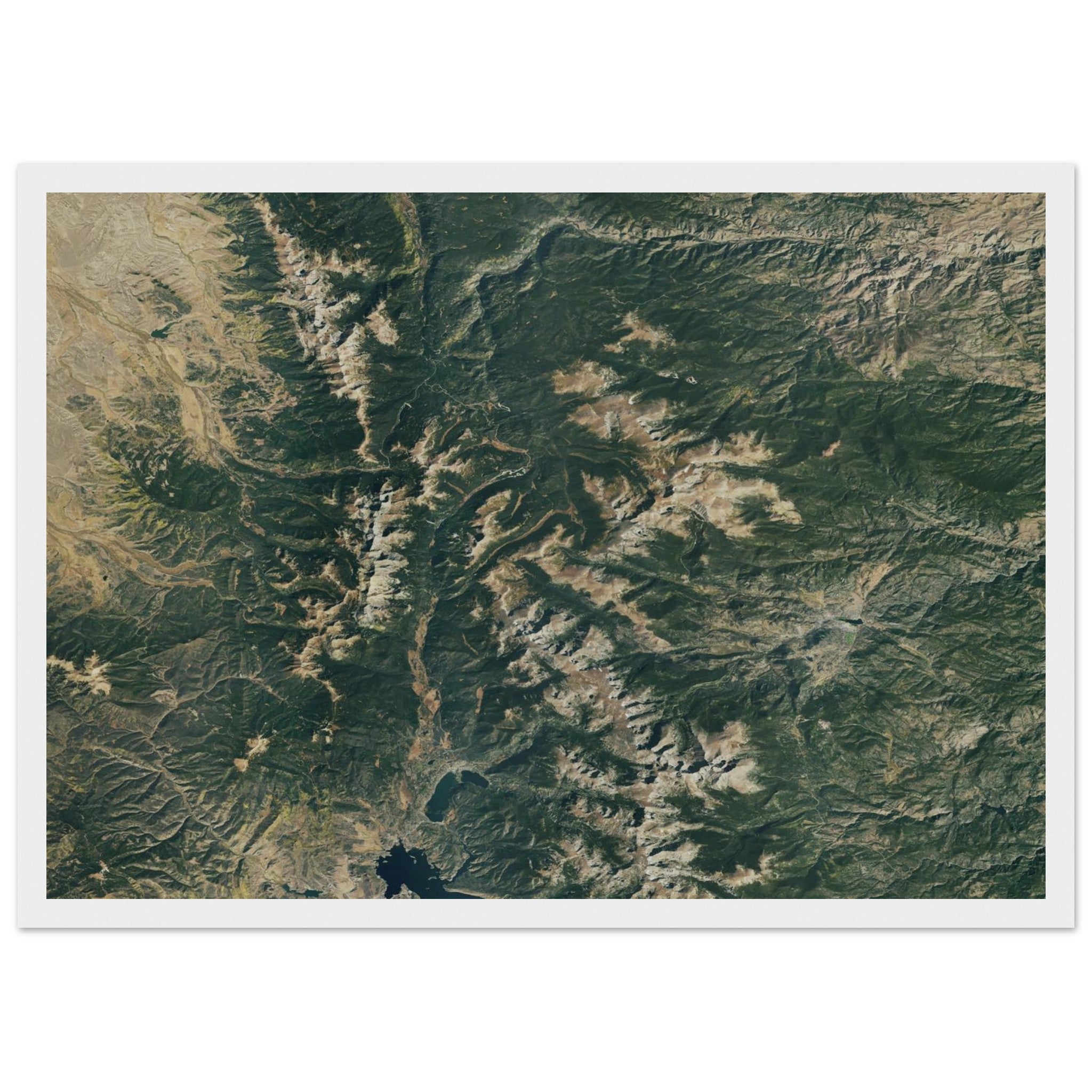 Rocky Mountains National Park Natural Earth Print - Ink And Atlas