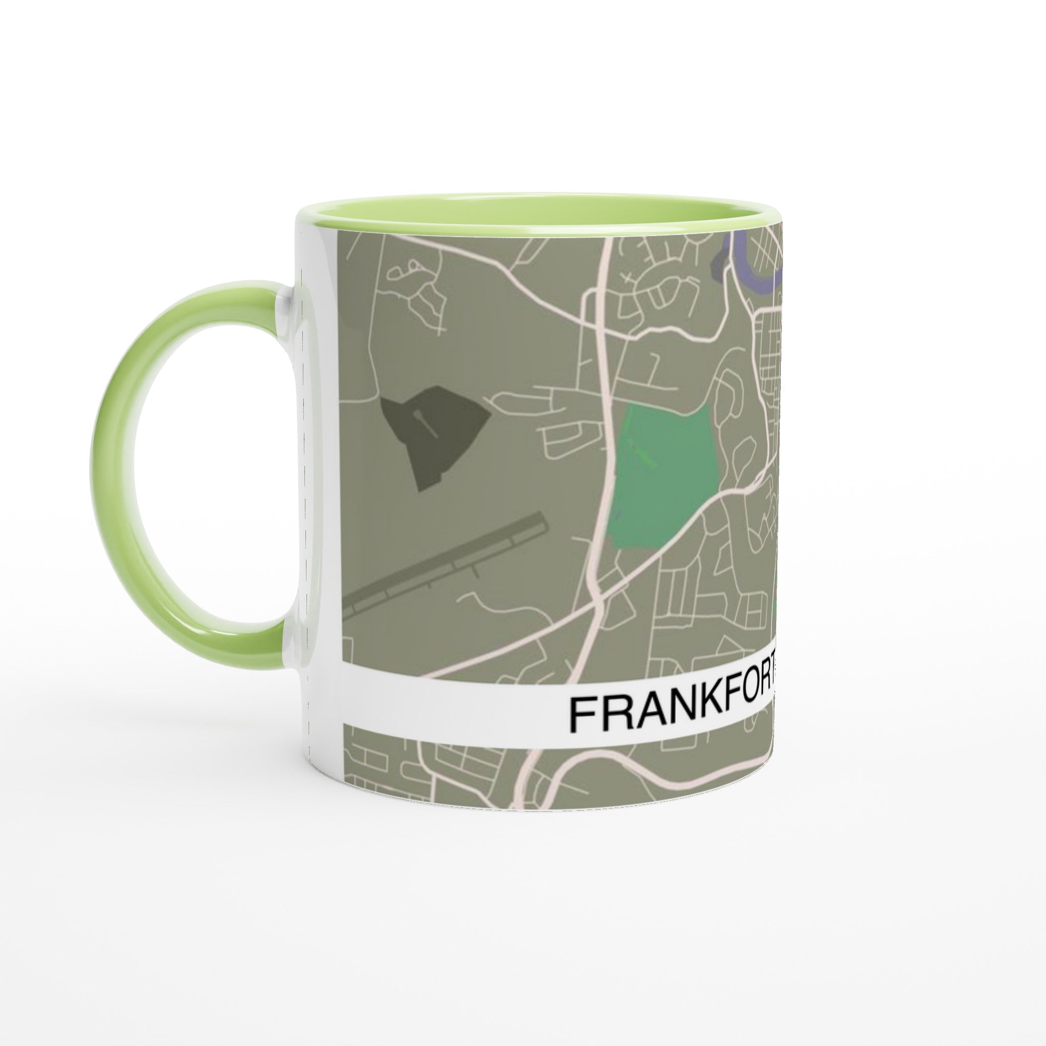 Frankfort Kentucky Modern City Map Mug (11oz) - Ink And Atlas