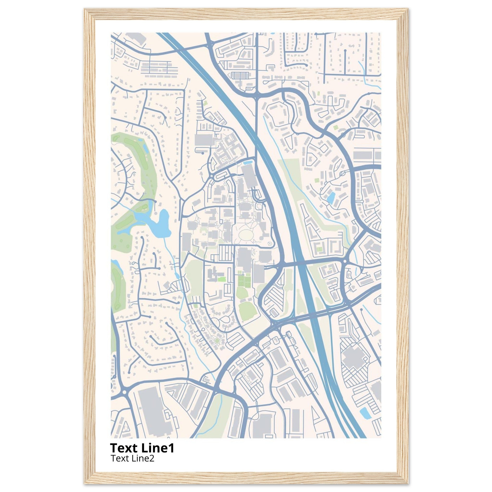 kennesaw state university georgia modern campus map print