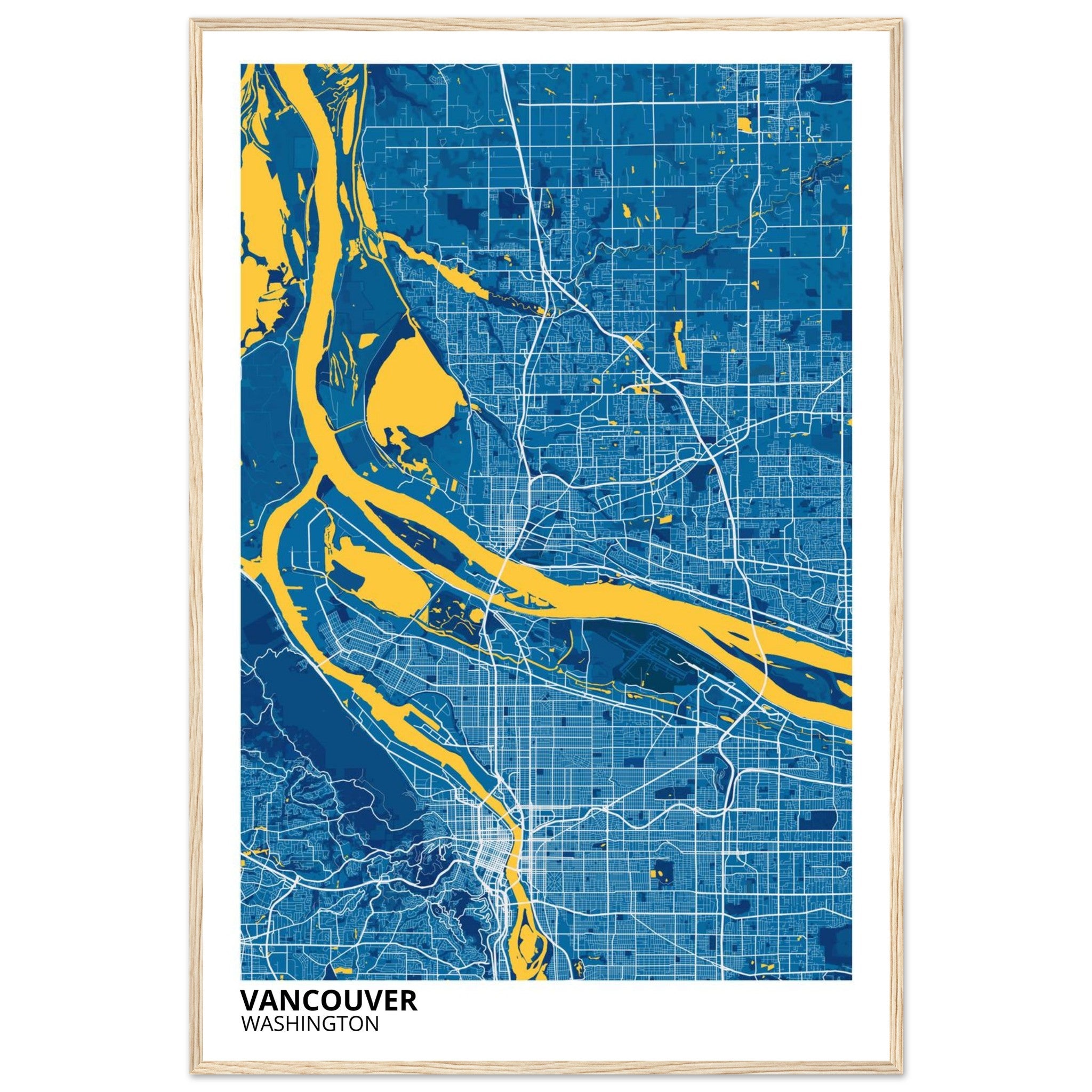 Vancouver Washington City Map Poster | Custom Map Art Print - Ink And Atlas