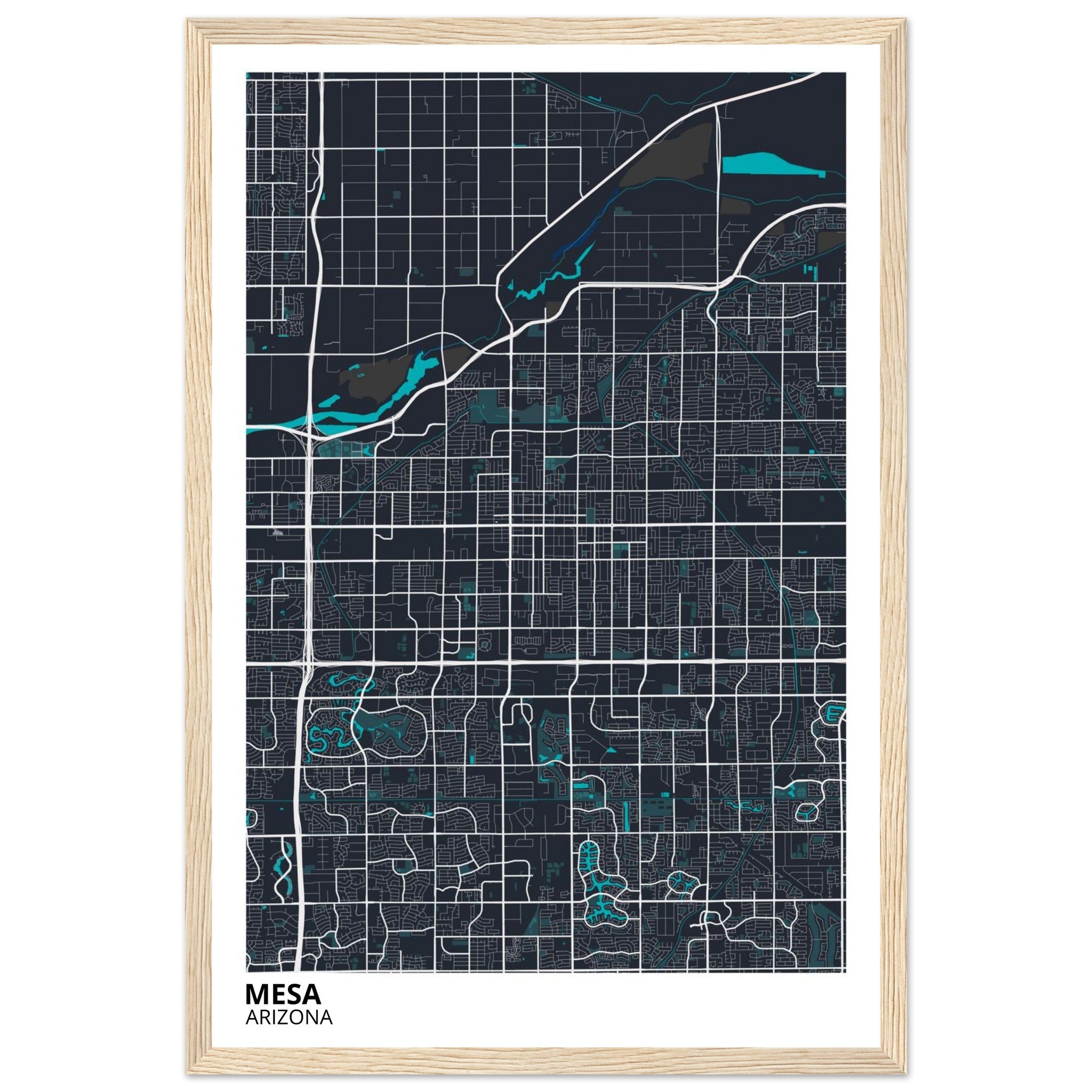 mesa map poster print
