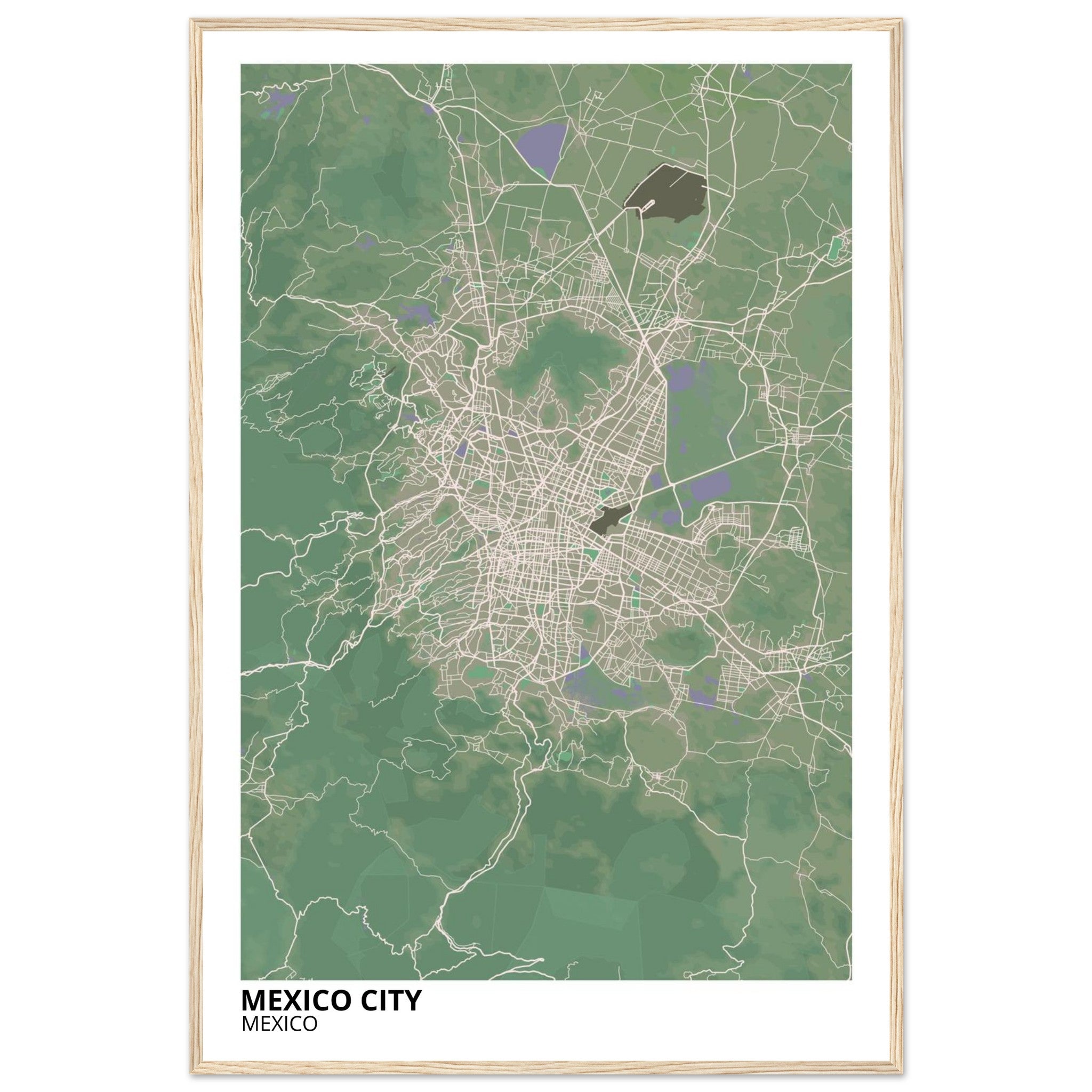 Mexico City Mexico City Map Poster | Custom Map Art Print - Ink And Atlas