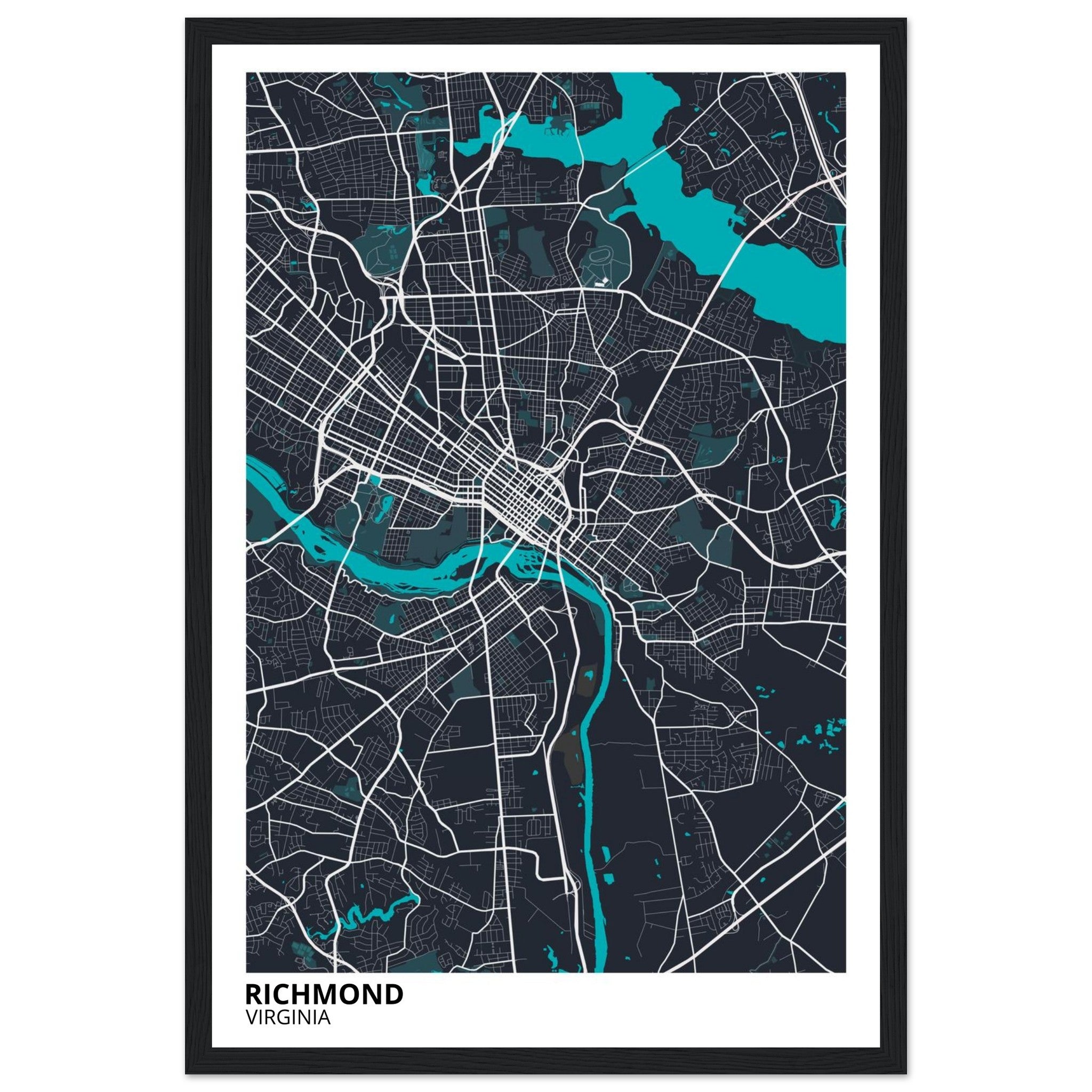 richmond map poster print