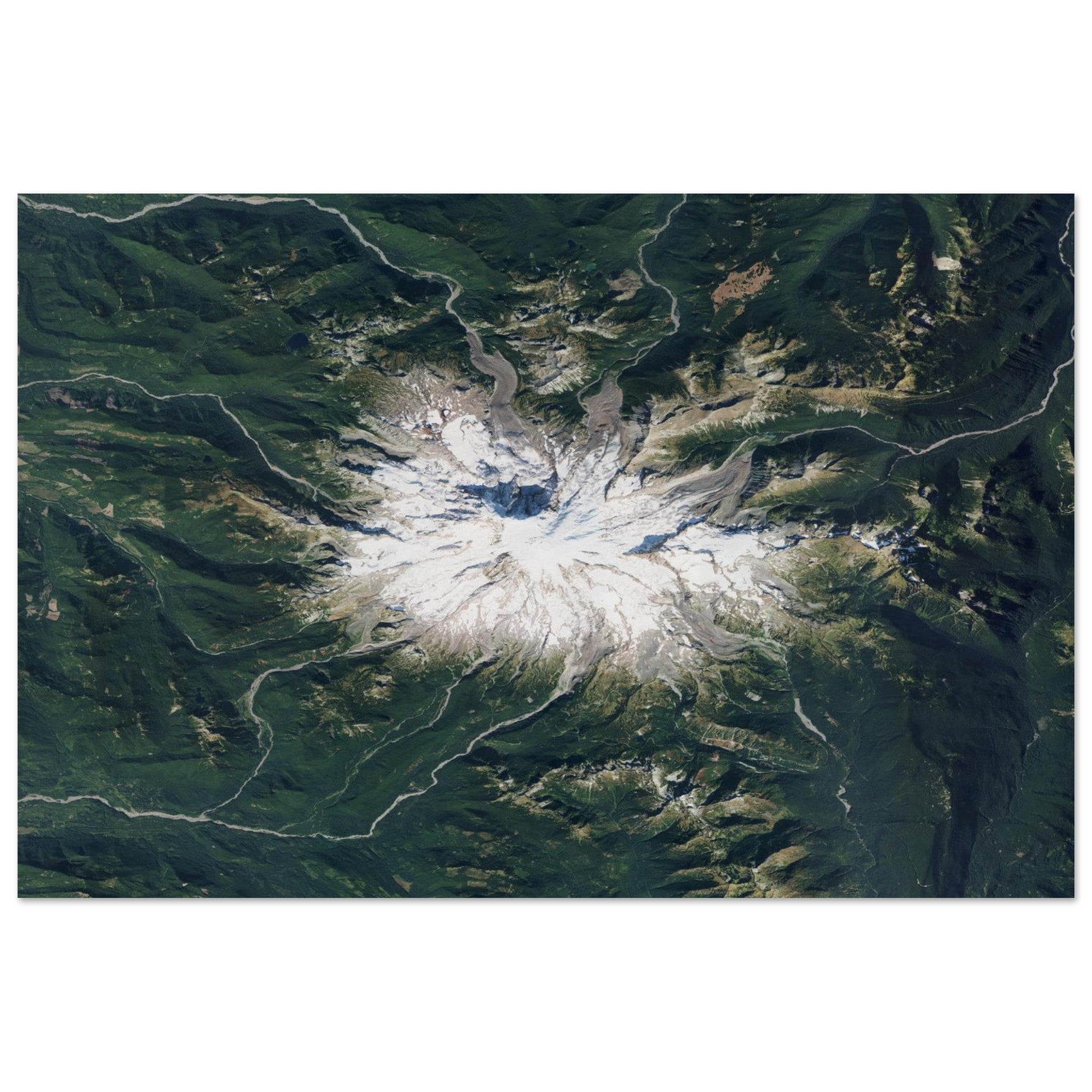 Mount Rainier National Park Natural Earth Print - Ink And Atlas
