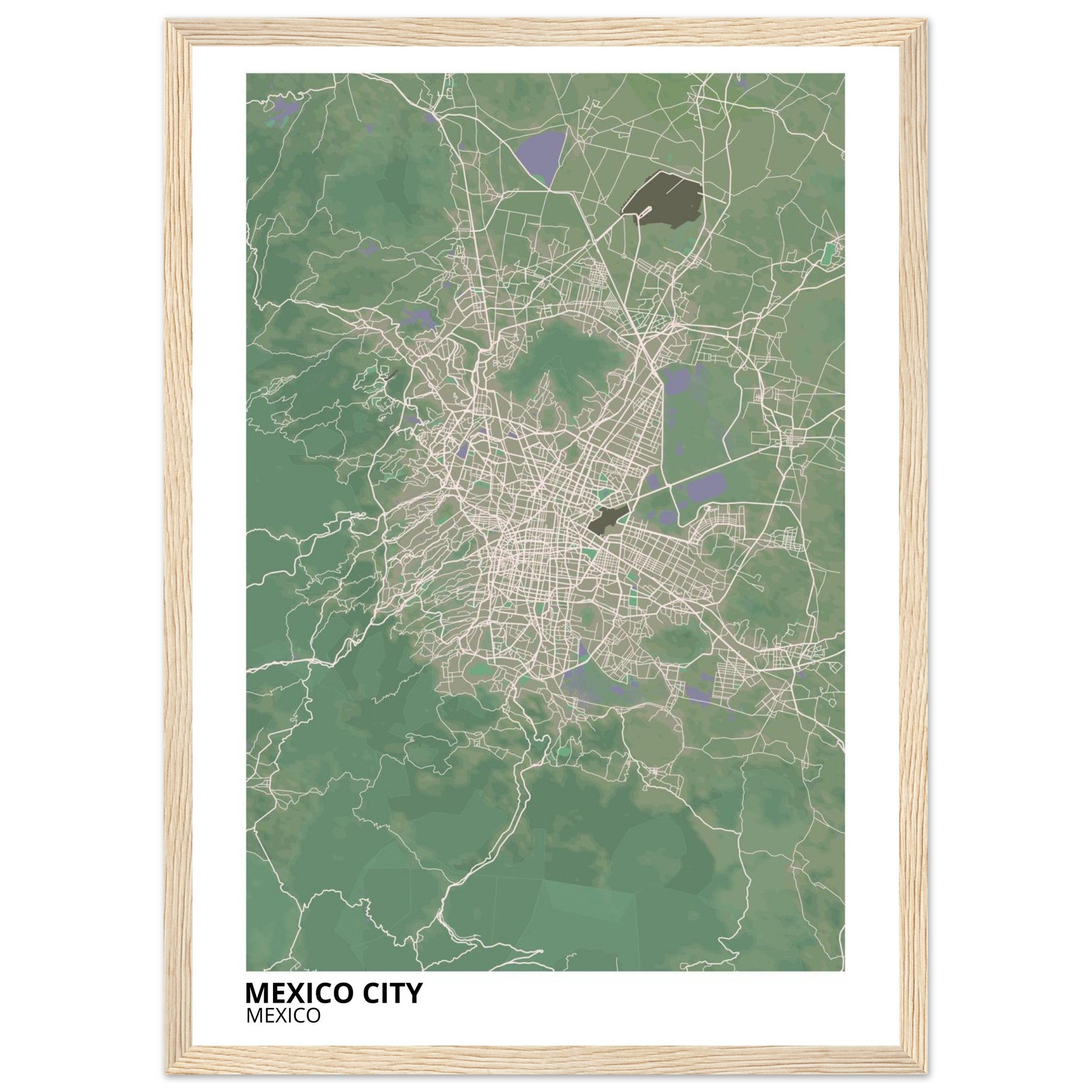 Mexico City Mexico City Map Poster | Custom Map Art Print - Ink And Atlas