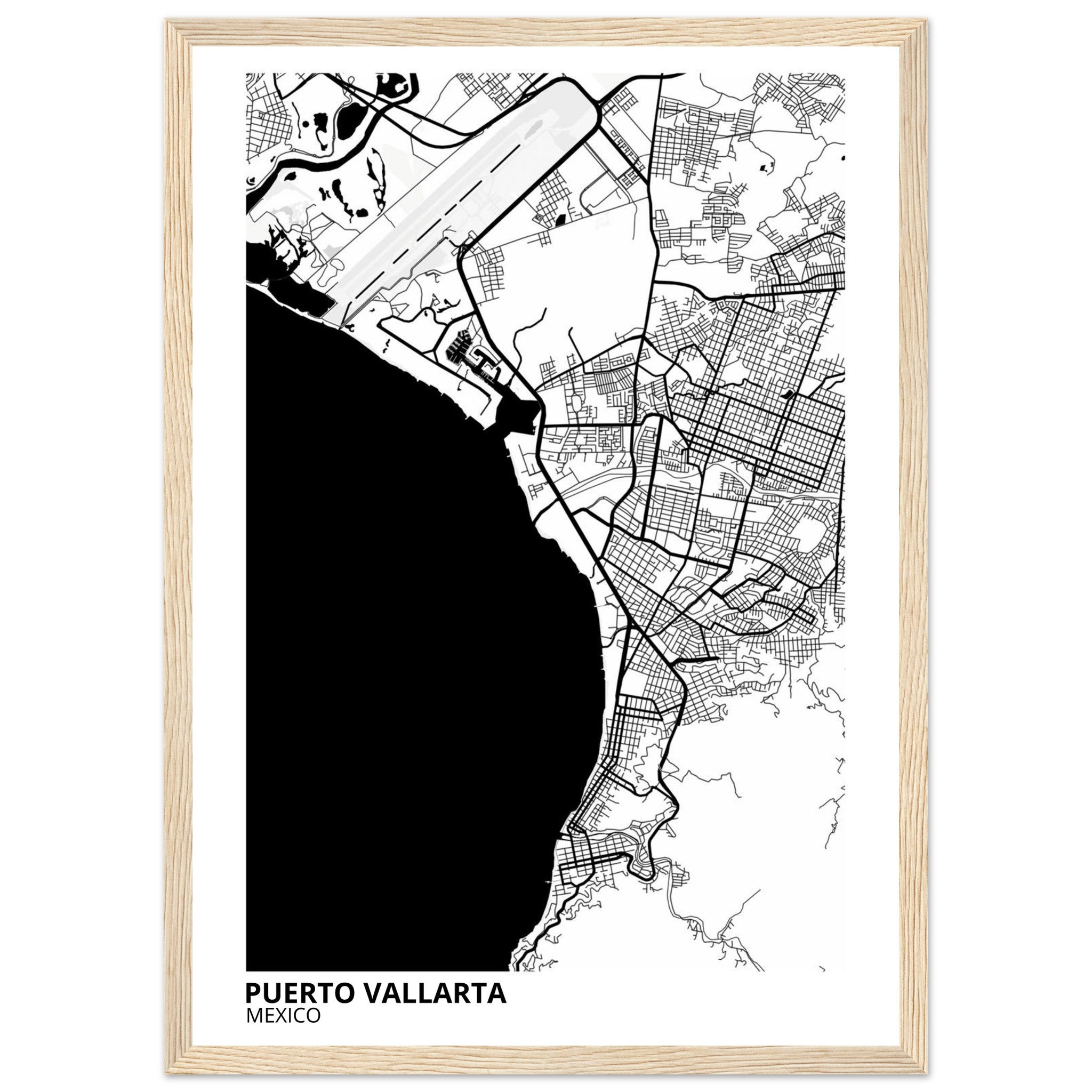 Puerto Vallarta City Map Poster | Custom Map Art Print - Ink And Atlas