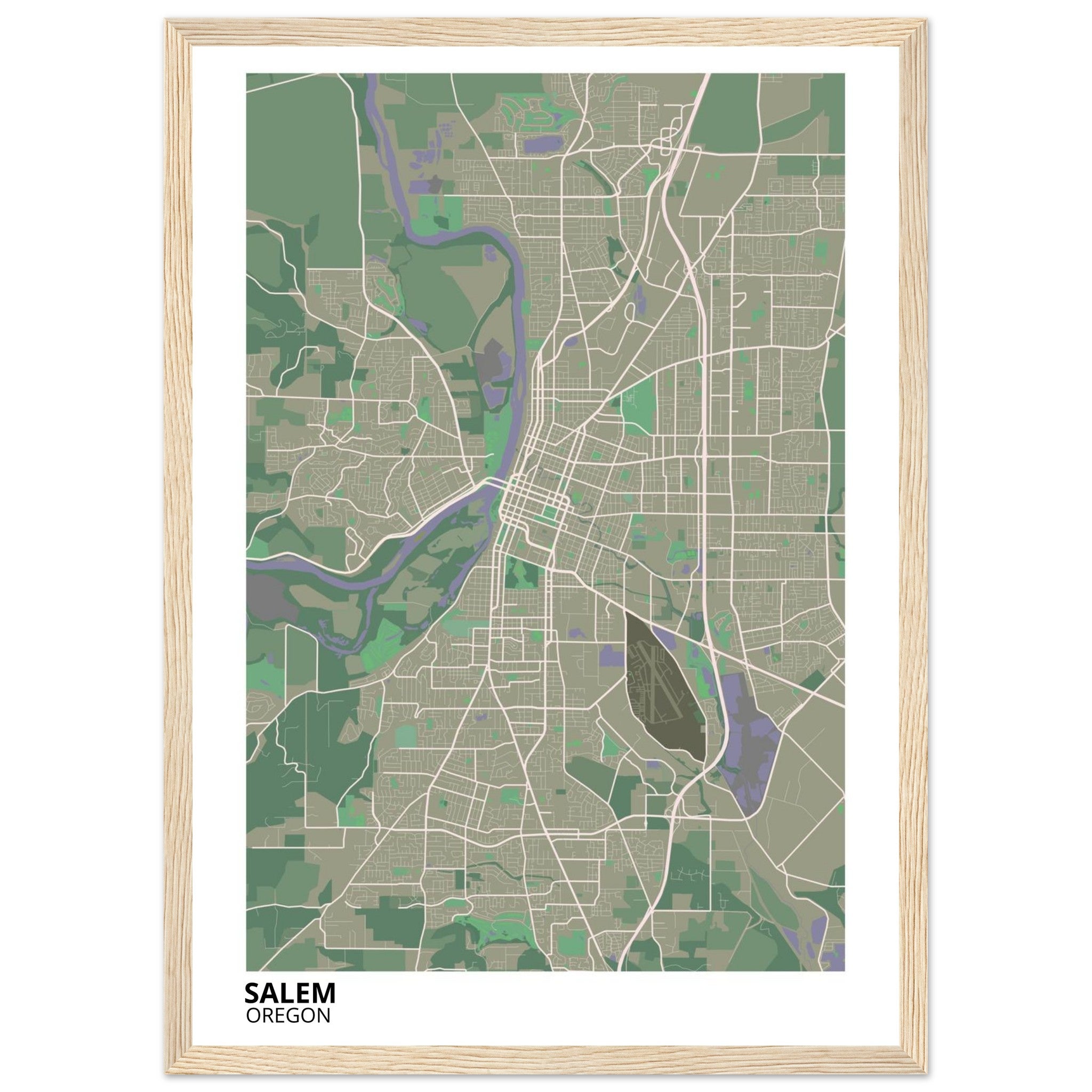 salem map poster print