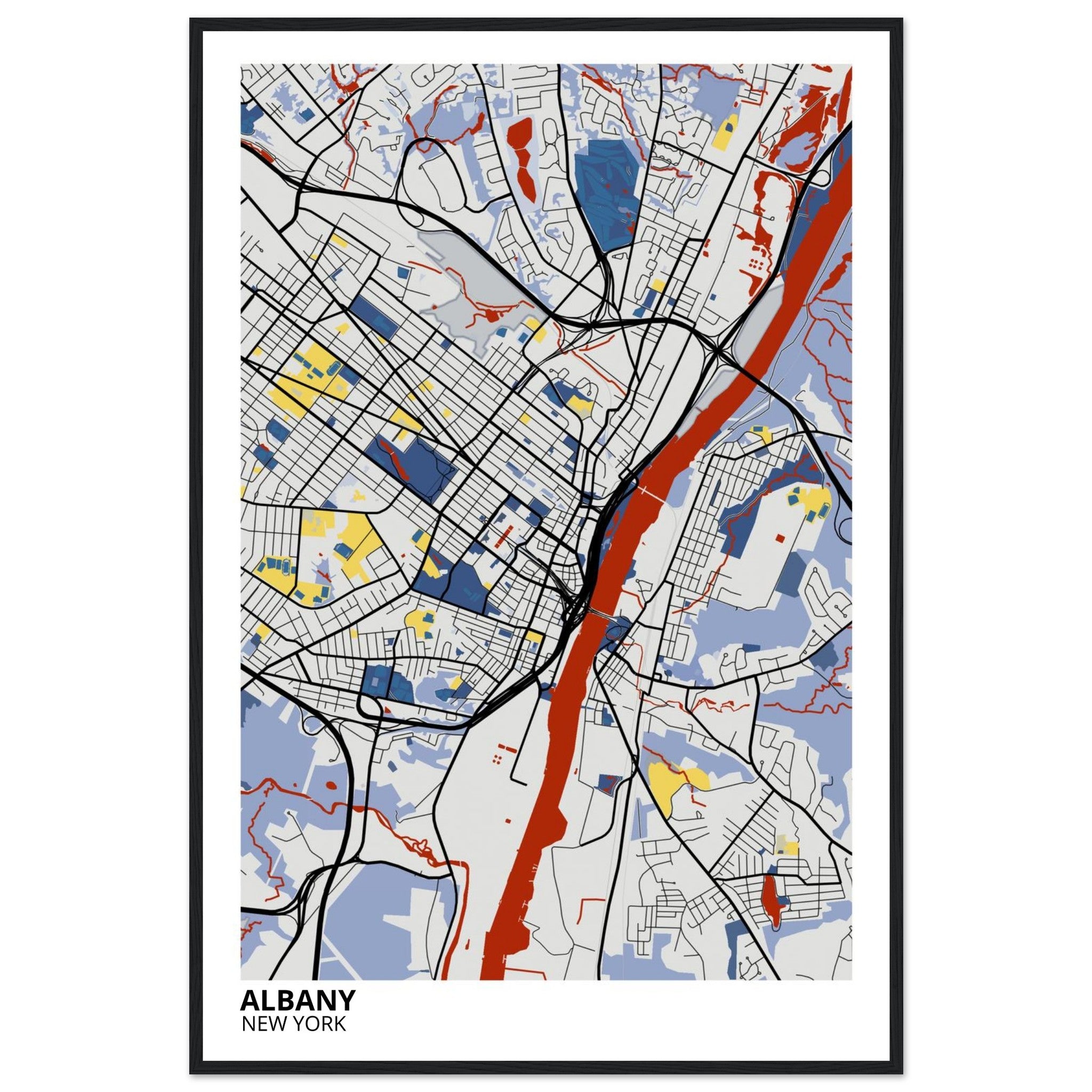 albany map poster print