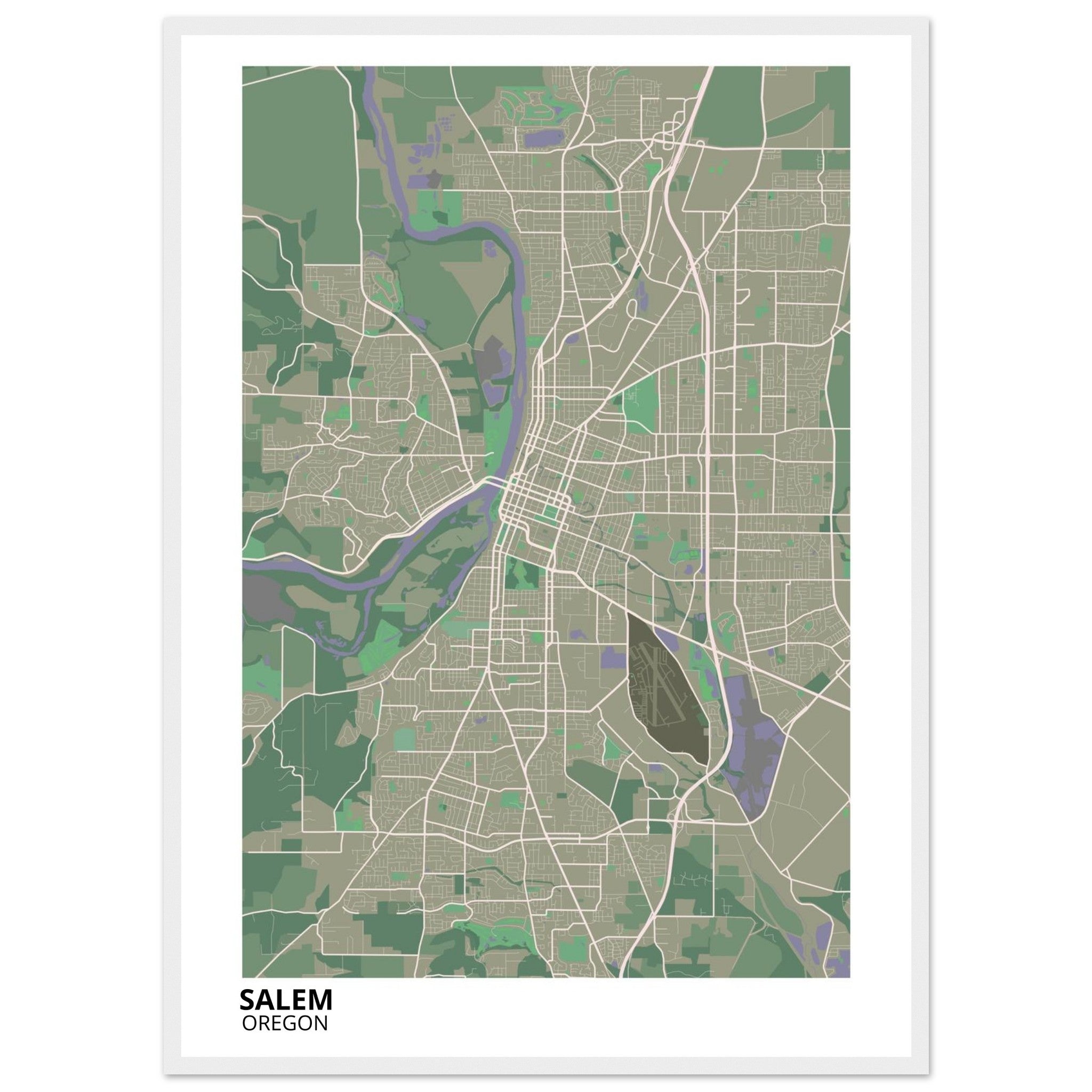 salem map poster print