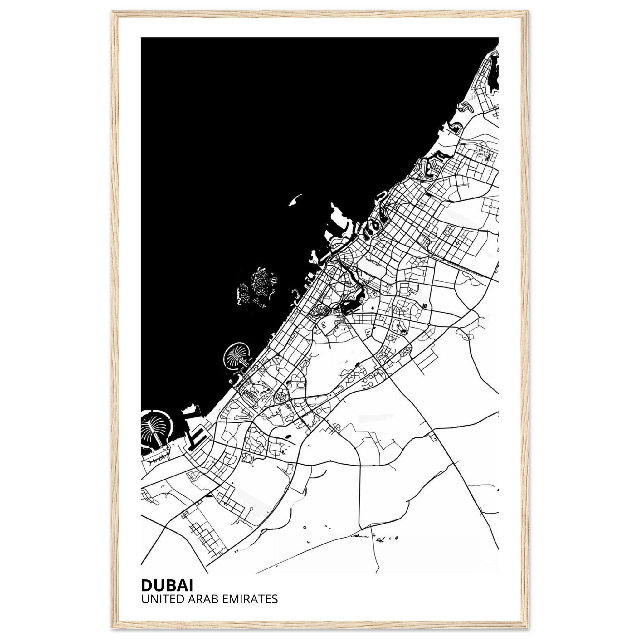 Dubai United Arab Emirates City Map Poster | Custom Map Art Print - Ink And Atlas